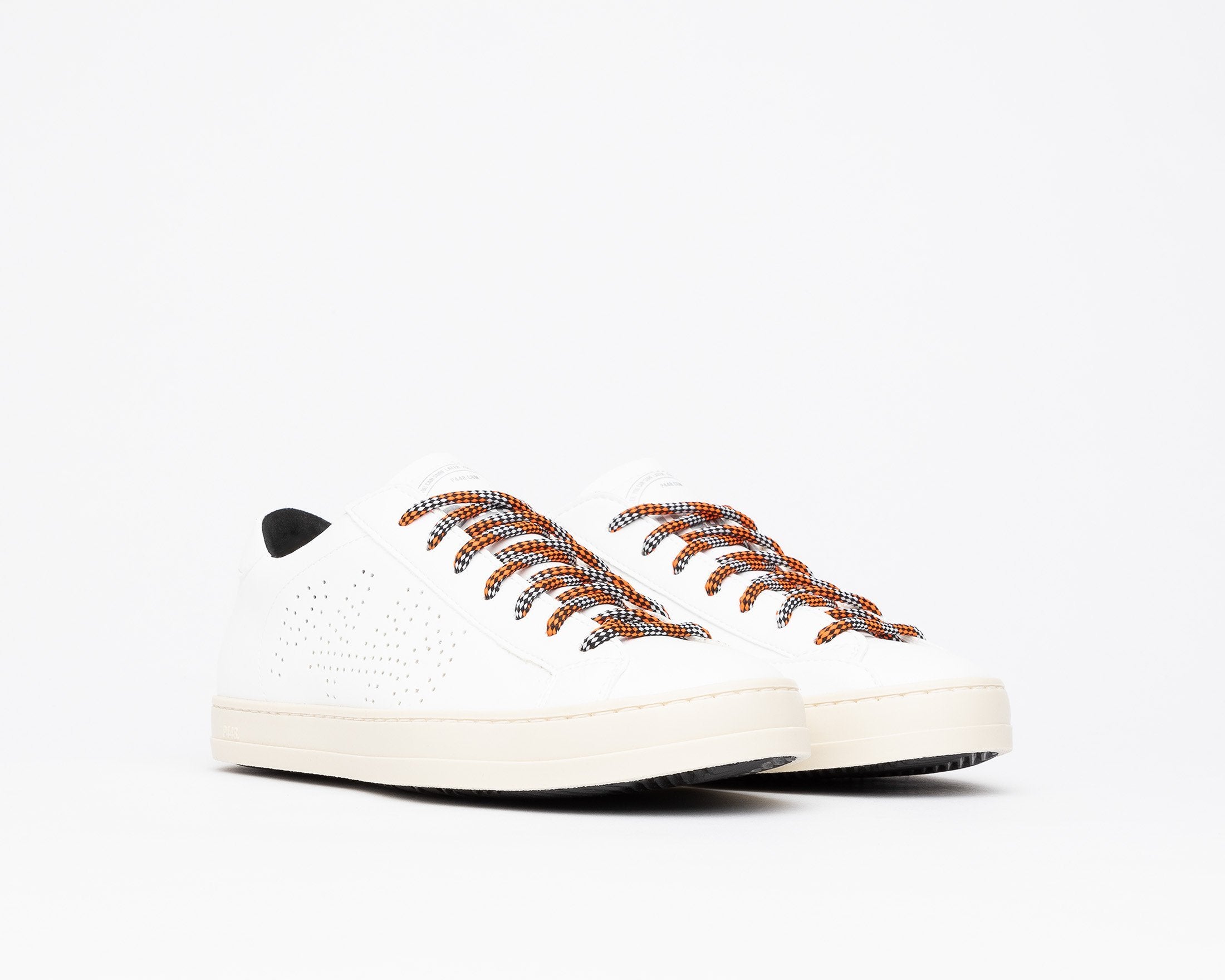 Shoelaces Orange Checkered