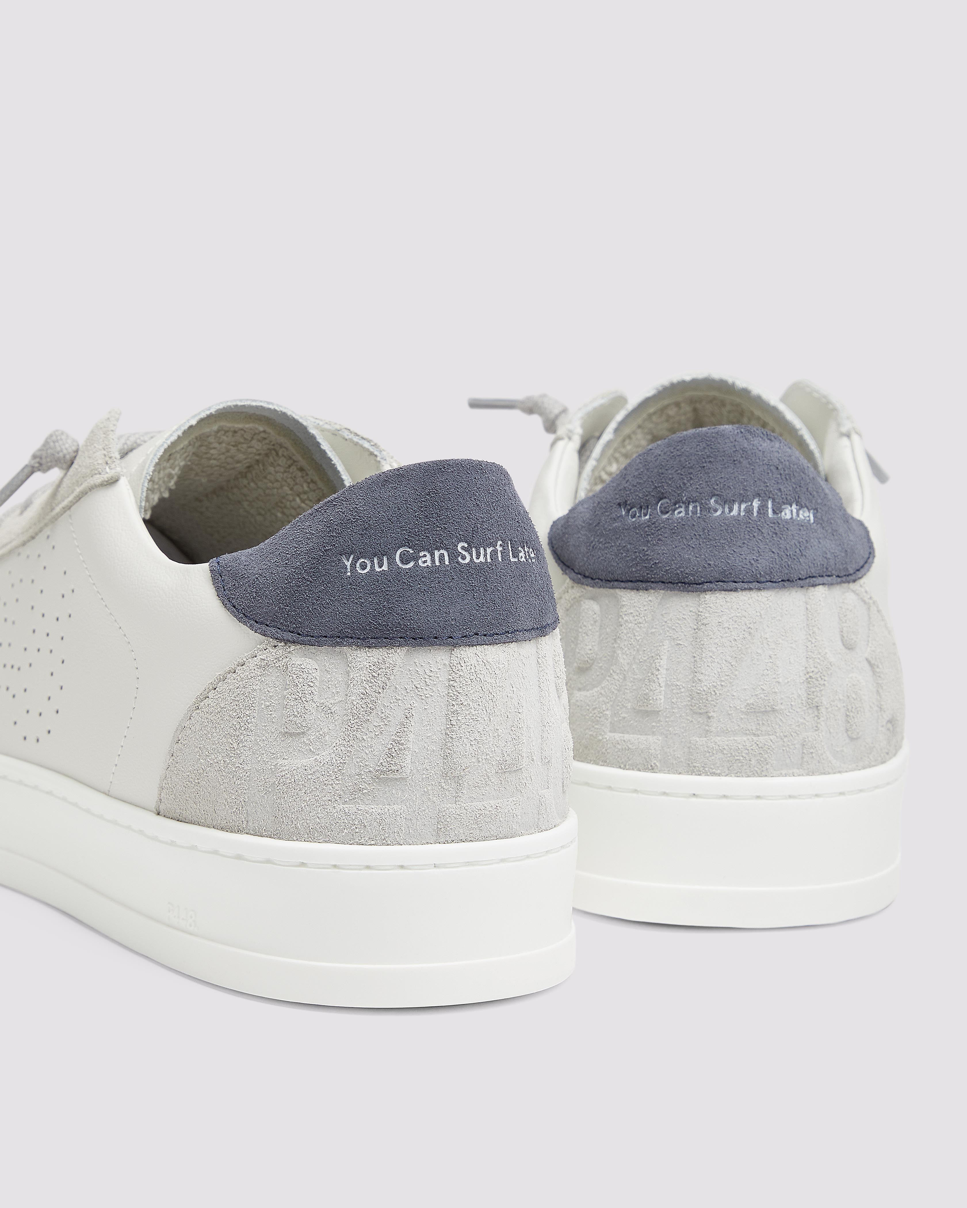 Jack White/Navy - Men's Low-Top White Leather Sneaker – P448®