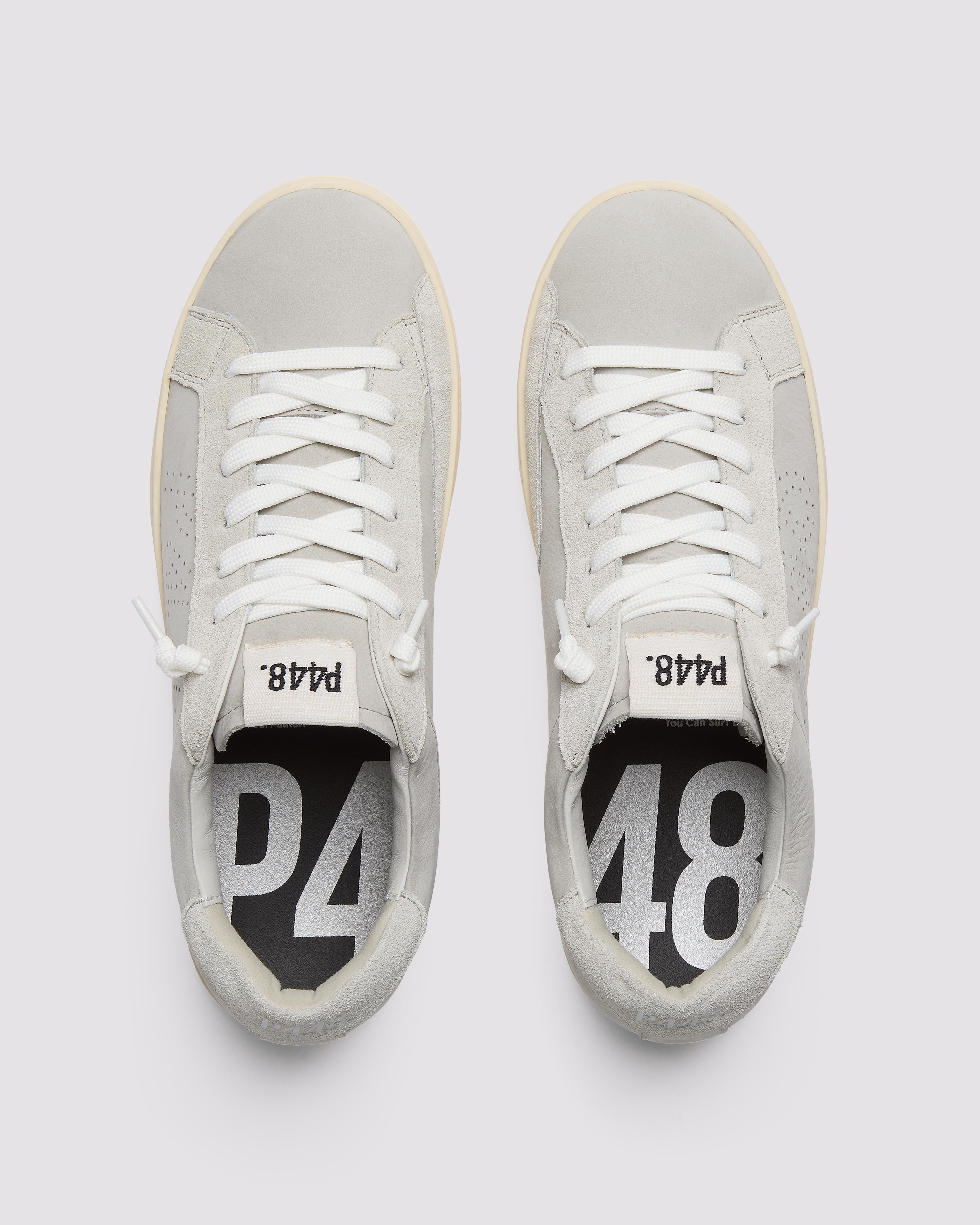 John All Grey - Men's Low-Top Leather Gray Sneaker – P448®