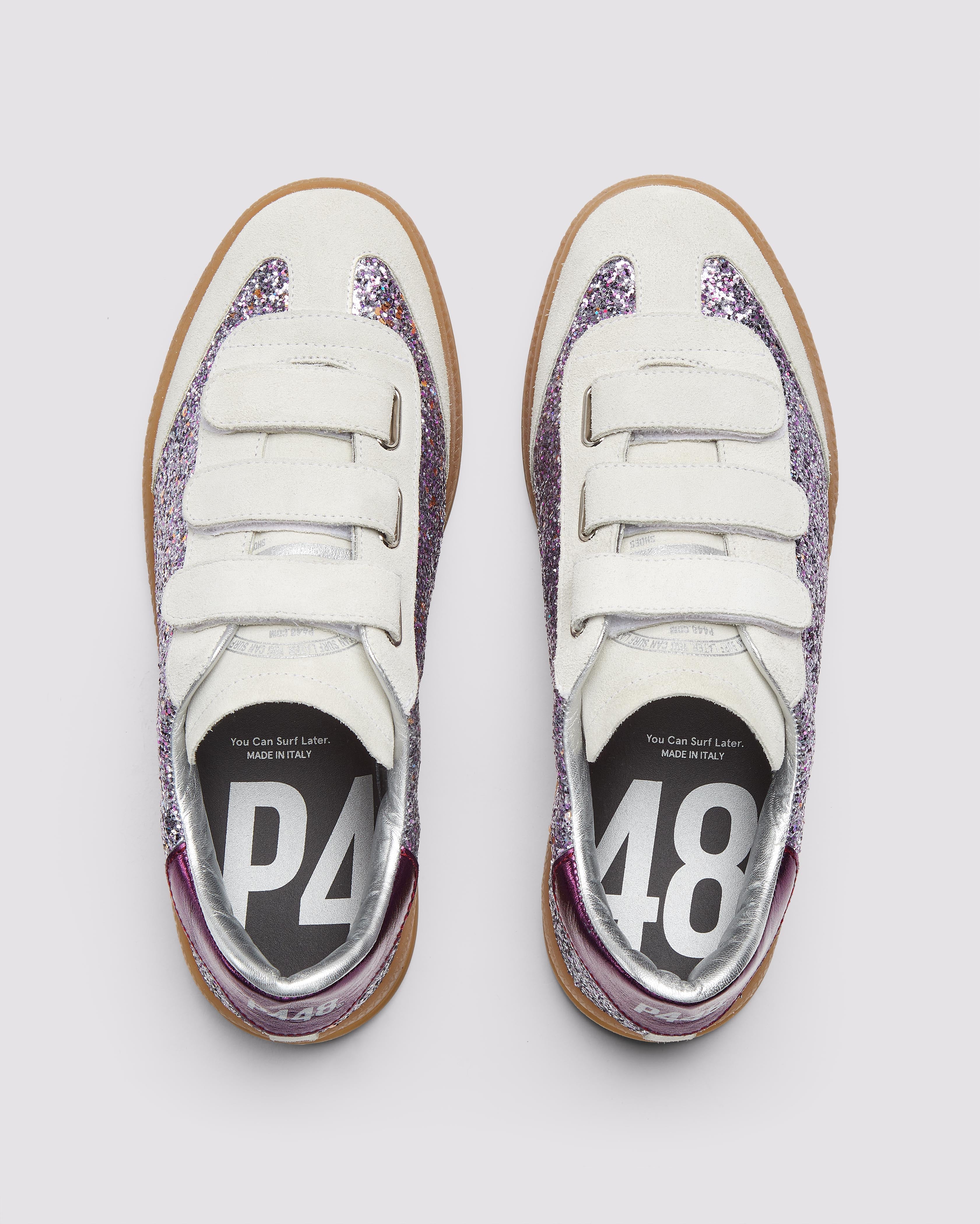 Capri Glitter/Purple - Women's Low-Top Glitter Sneaker – P448®