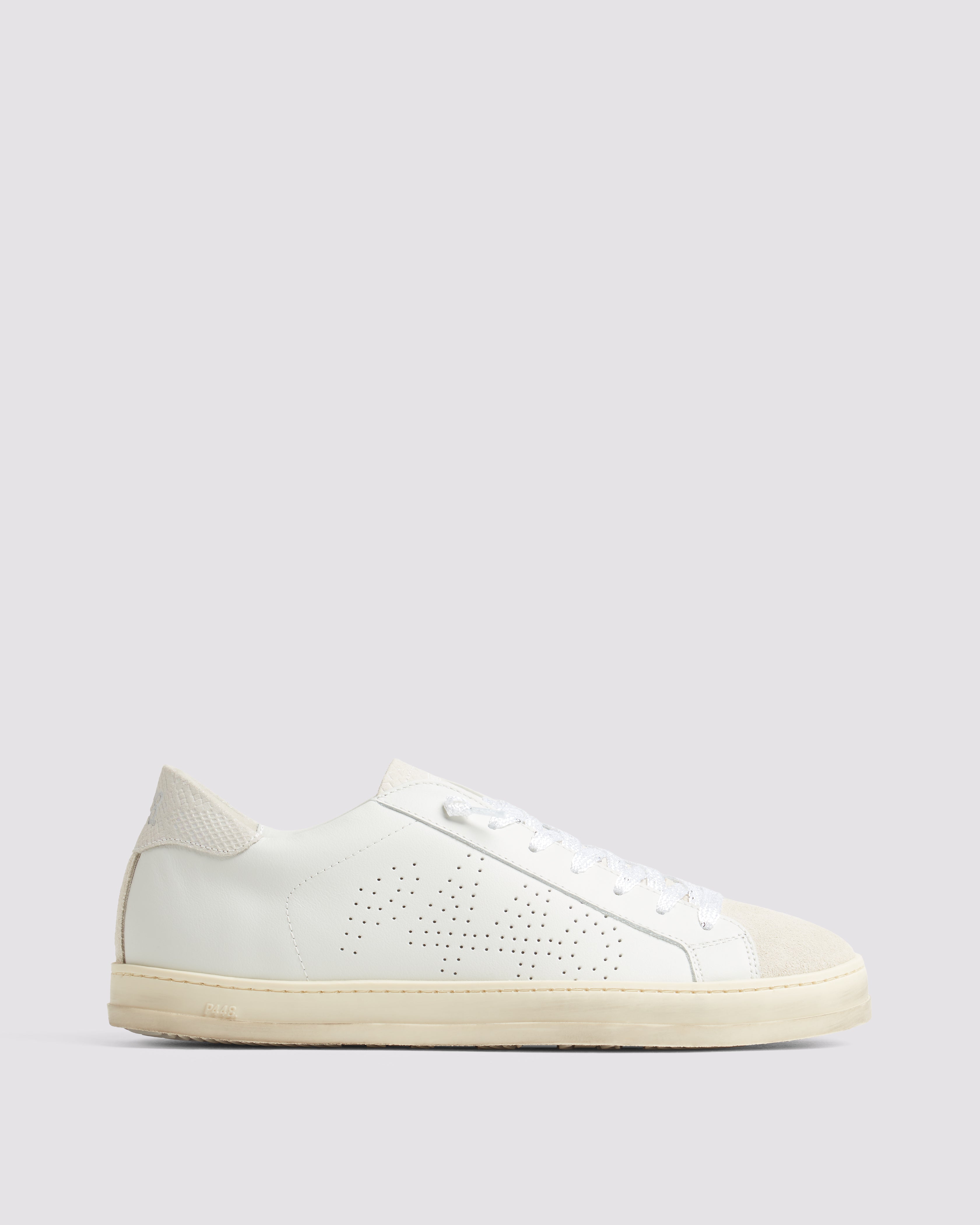 John Glitter - Grey - Women's Low-Top White Glitter Sneaker – P448®