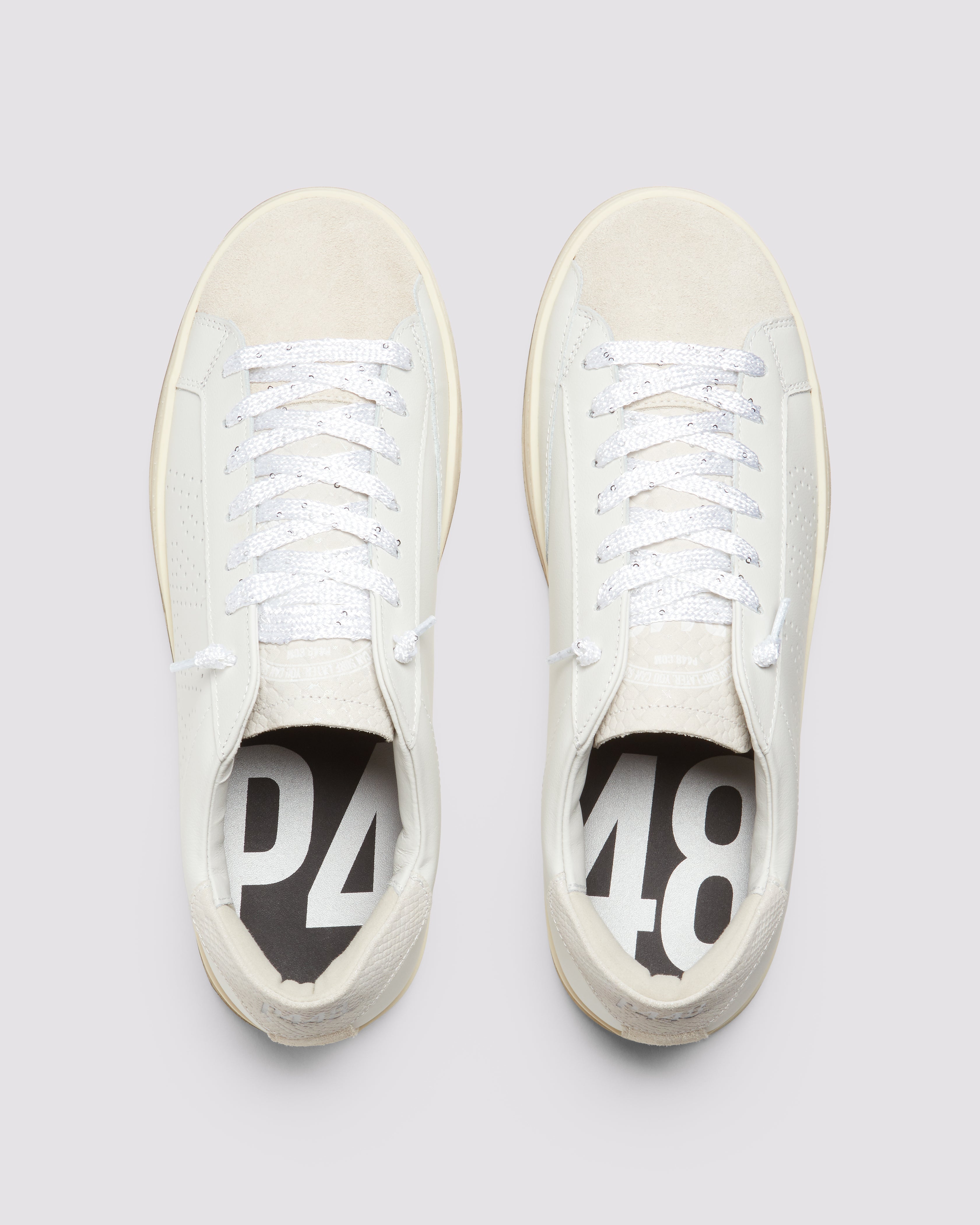 John Nest - White - Women's Low-Top White Leather Sneaker – P448®