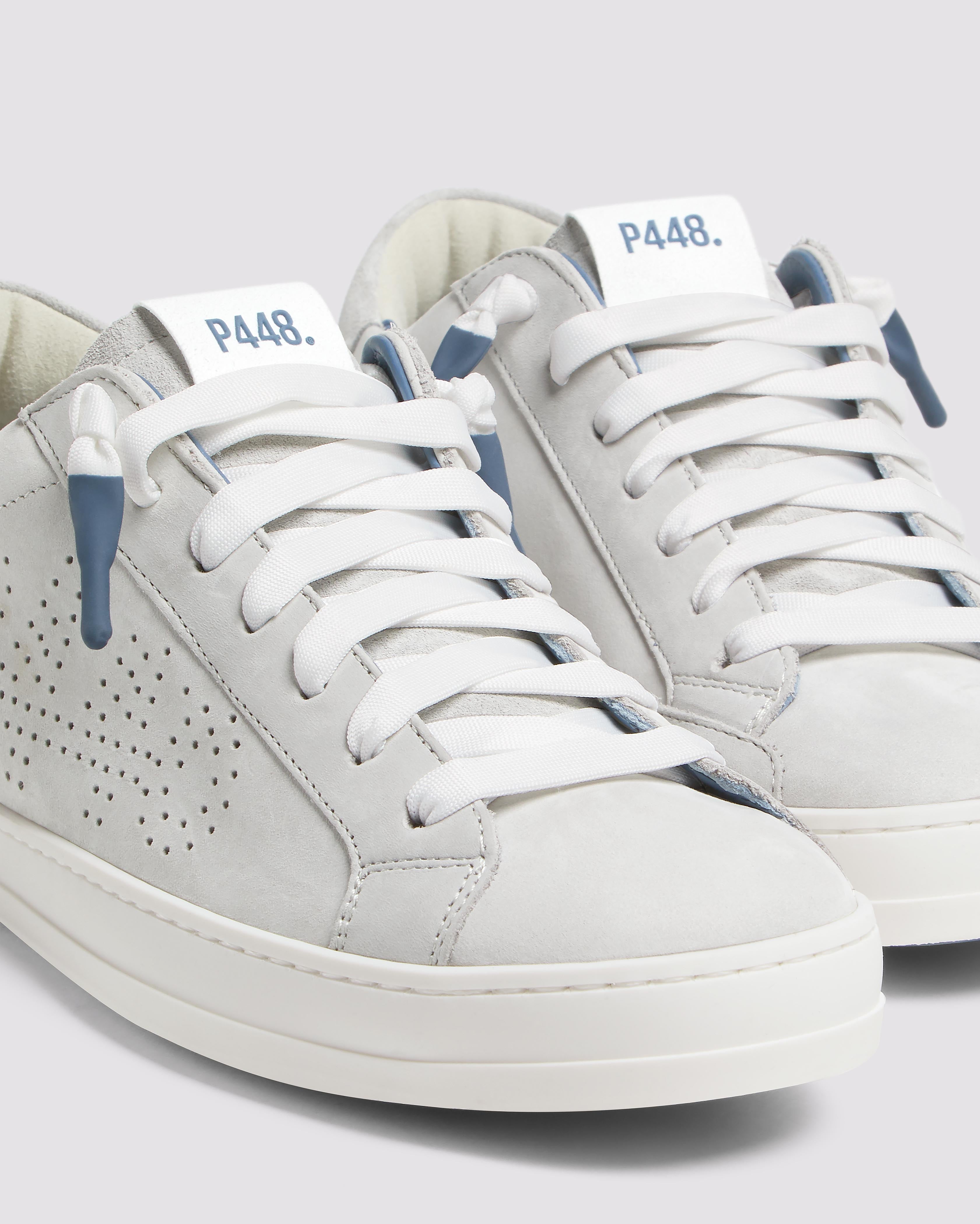 John Slate - Men's Low-Top Grey Nubuck Leather Sneaker – P448®