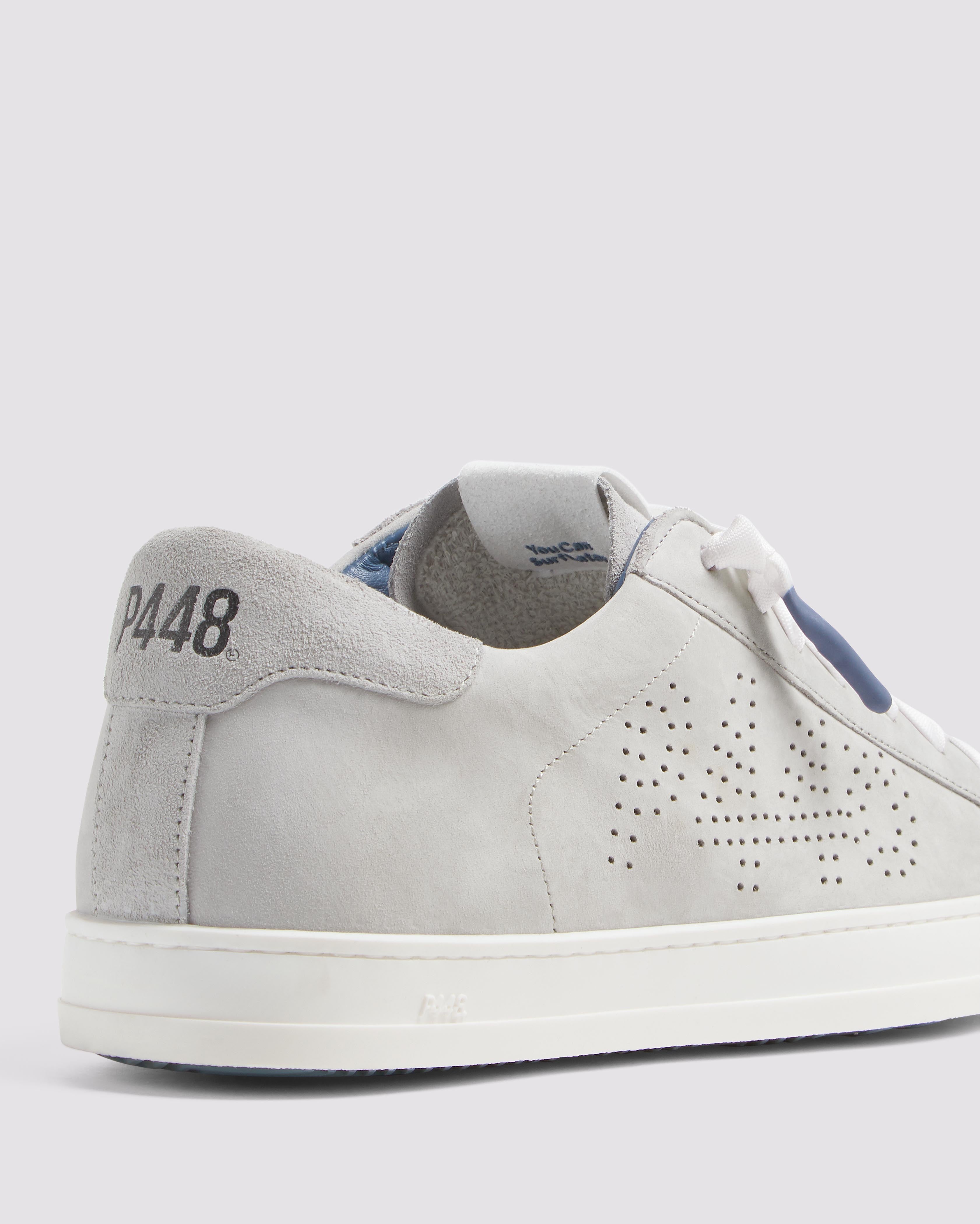 John Slate - Men's Low-Top Grey Nubuck Leather Sneaker – P448®
