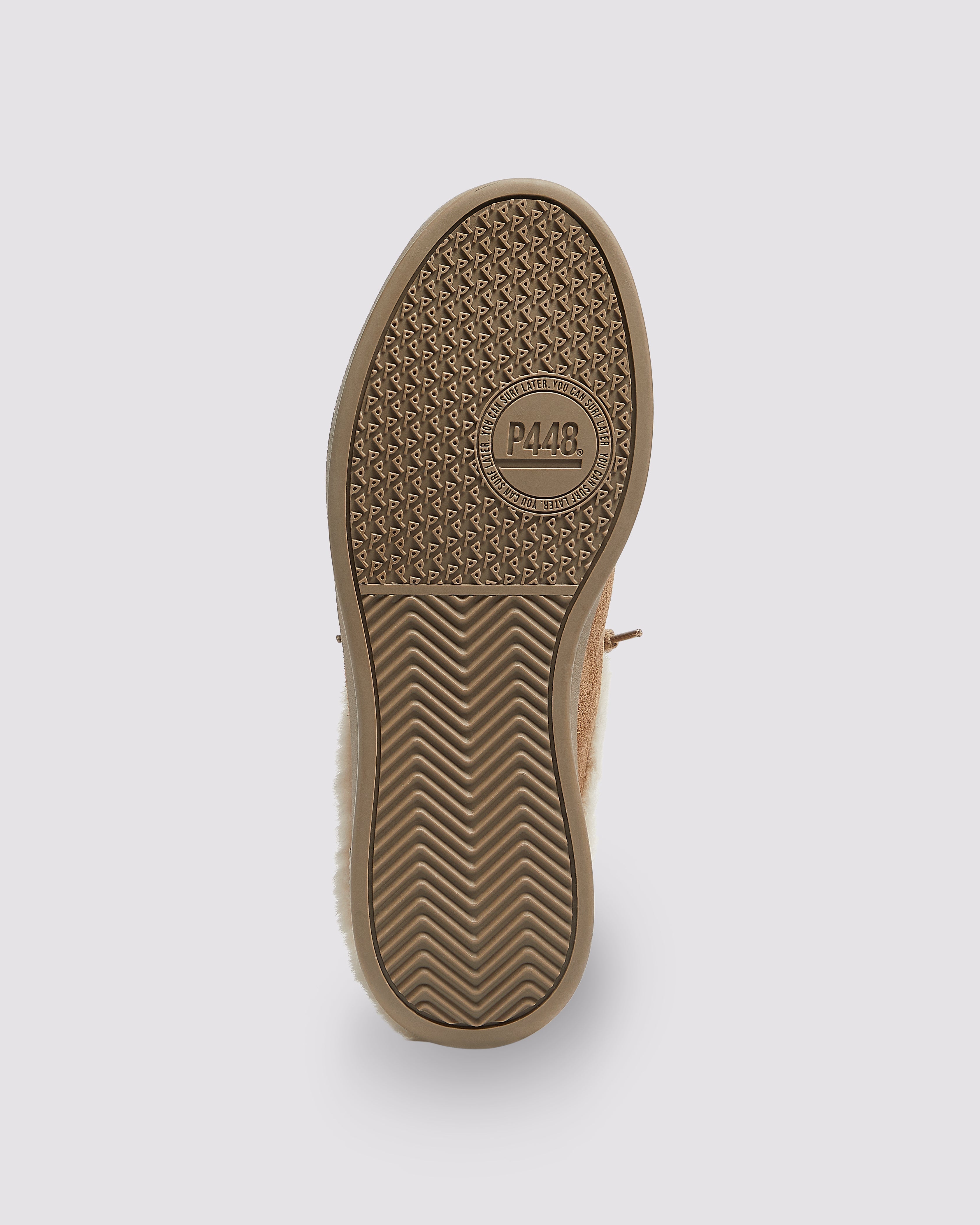 Monaco Saddle - Women's Low-Top Brown Suede Mule Sneaker – P448®