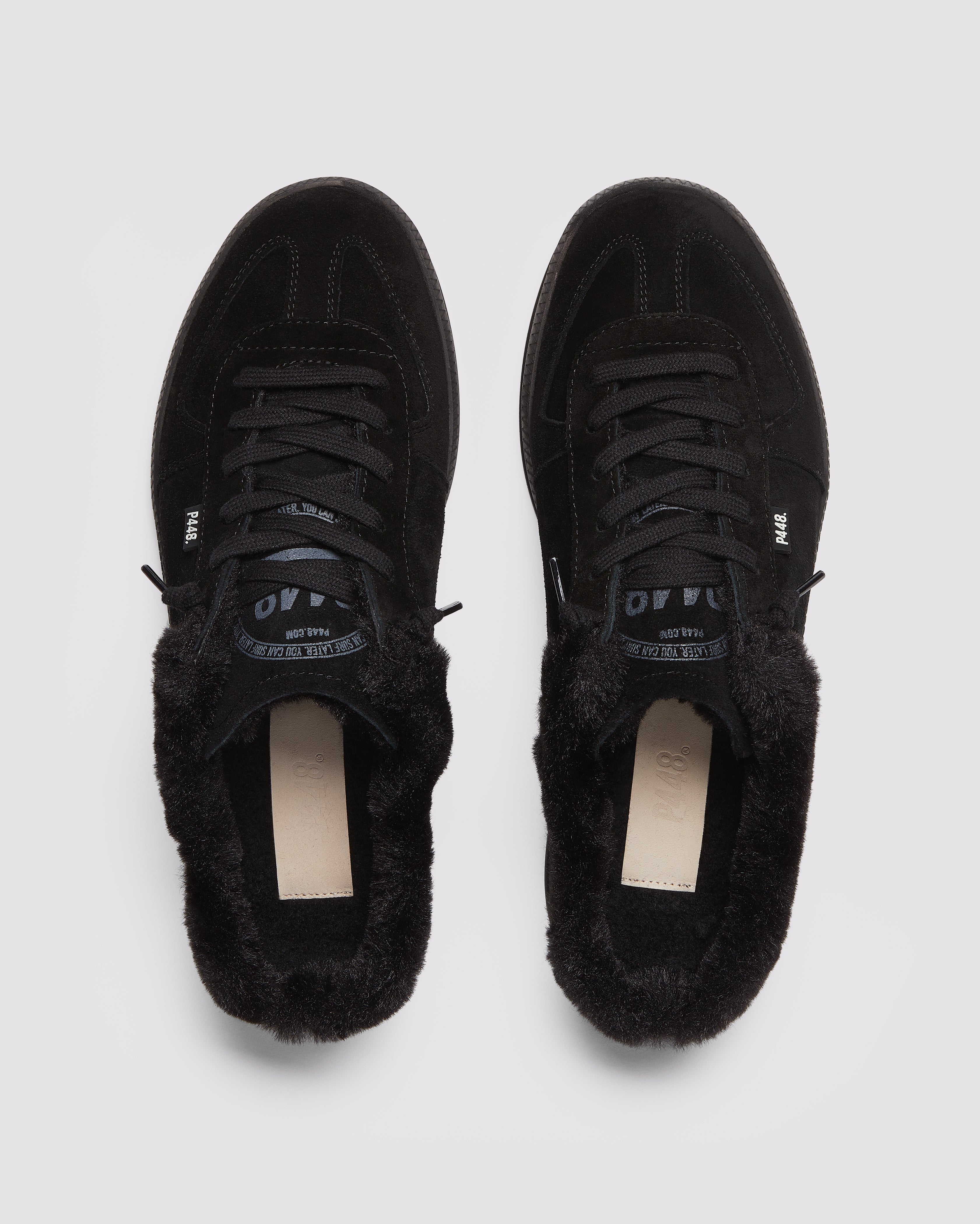 Franco Leone ブラック ダブルモンクシューズ 40 Monaco Black - Women's Low-Top Black Suede Mule Sneaker – P448®