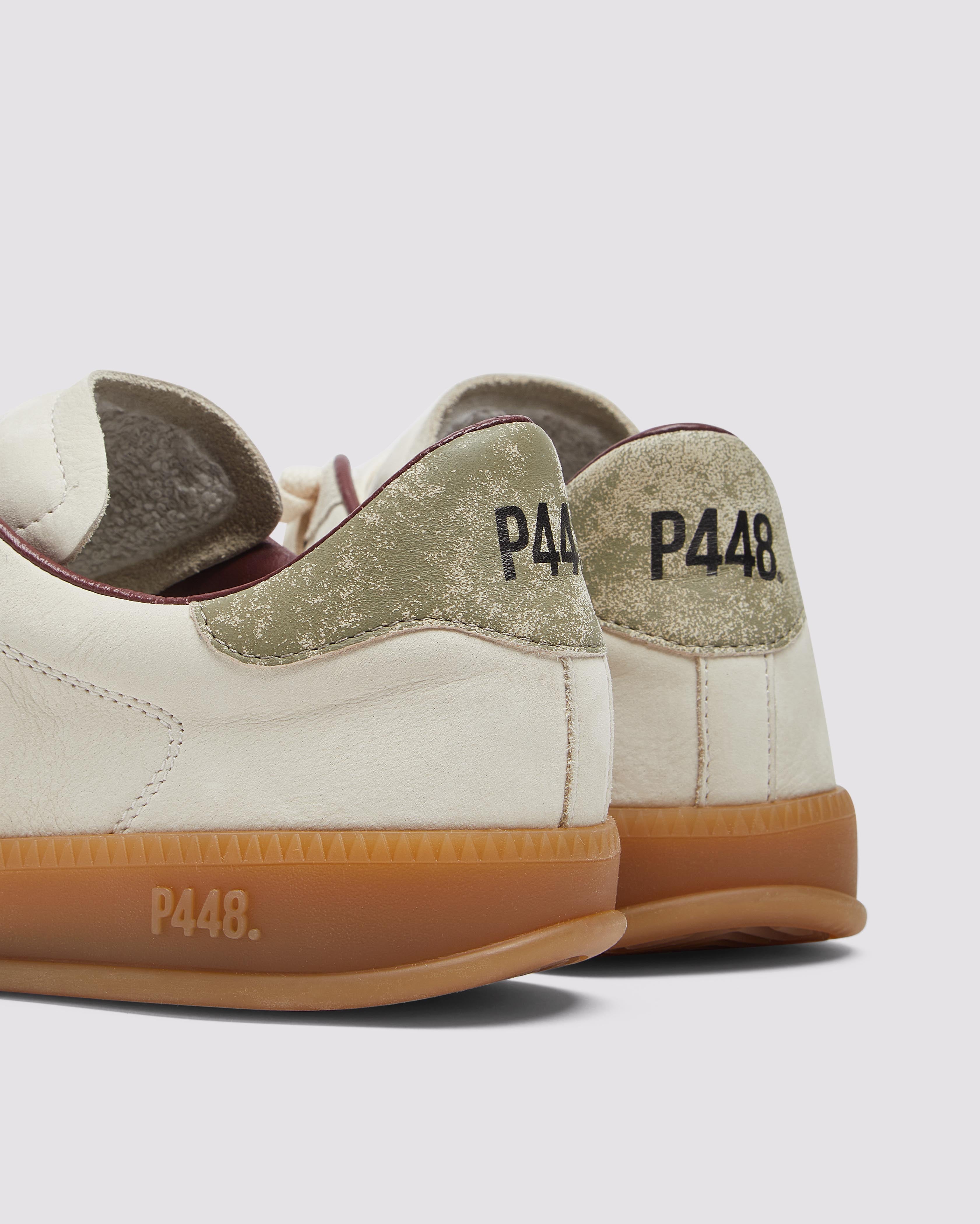 Monza Mojito - Men's Low-Top Cream Nubuck Sneaker – P448®