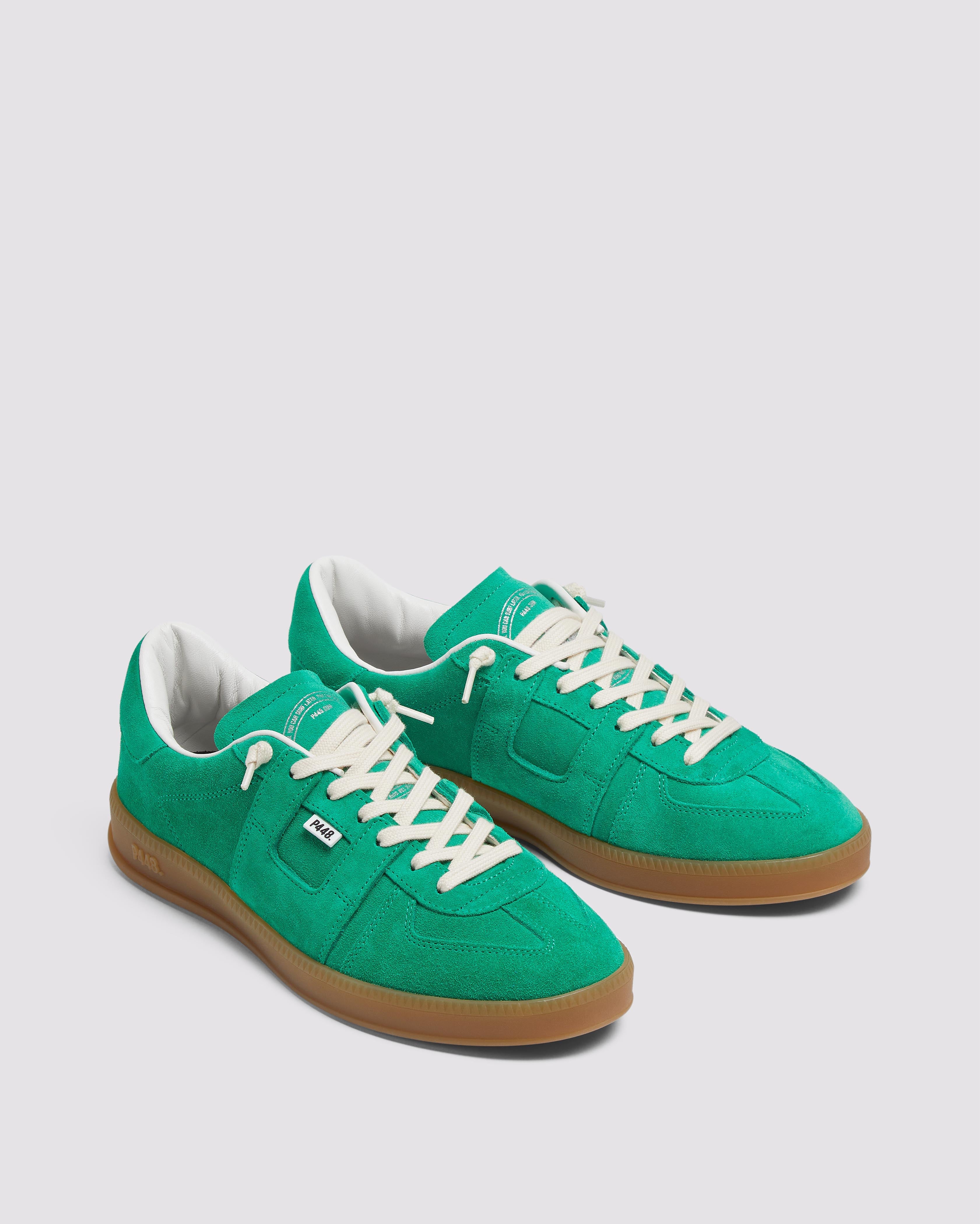 Monza Green - Low-Top All Green Suede Sneaker – P448®