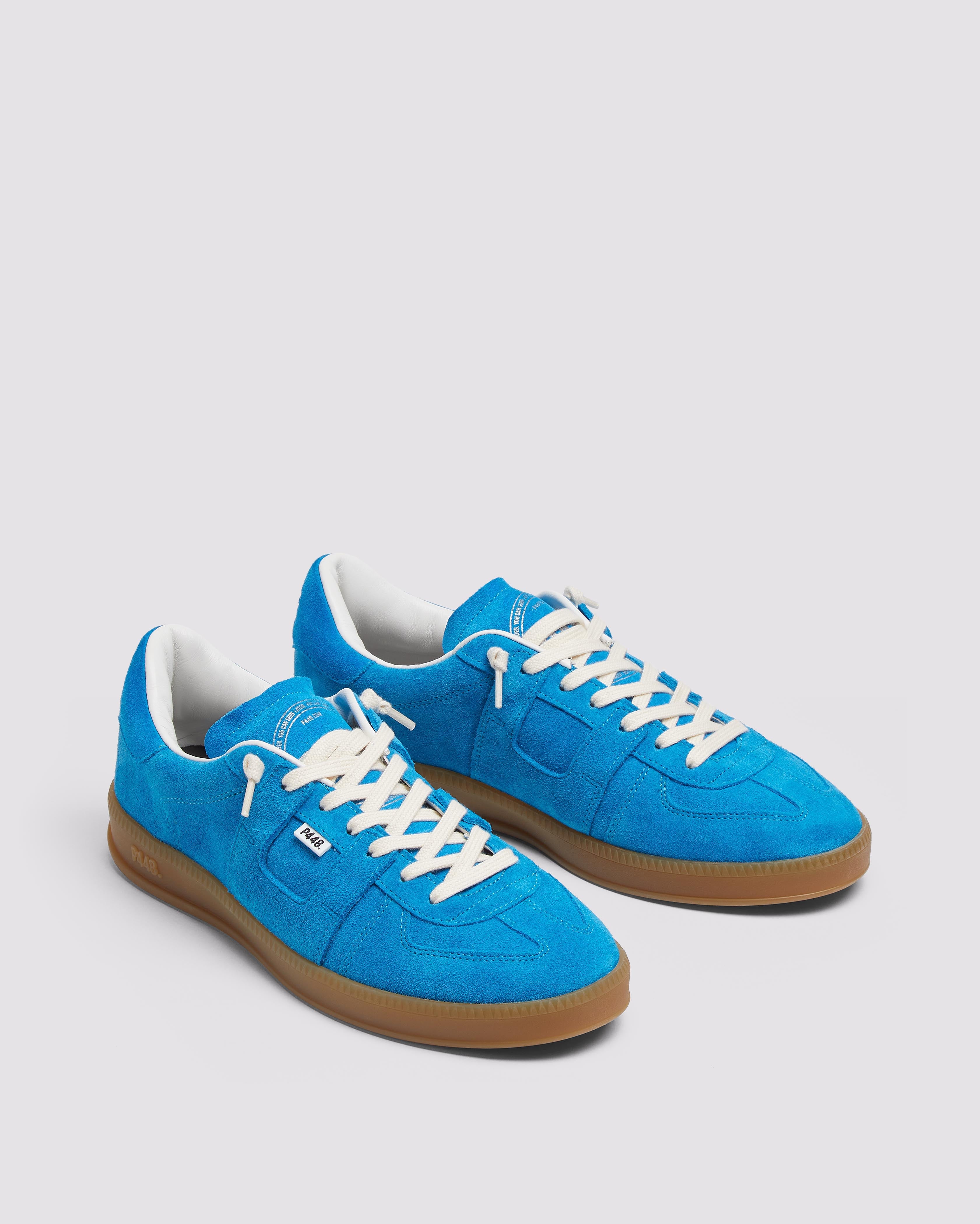 Monza Sea - Low-Top All Blue Suede Sneaker – P448®