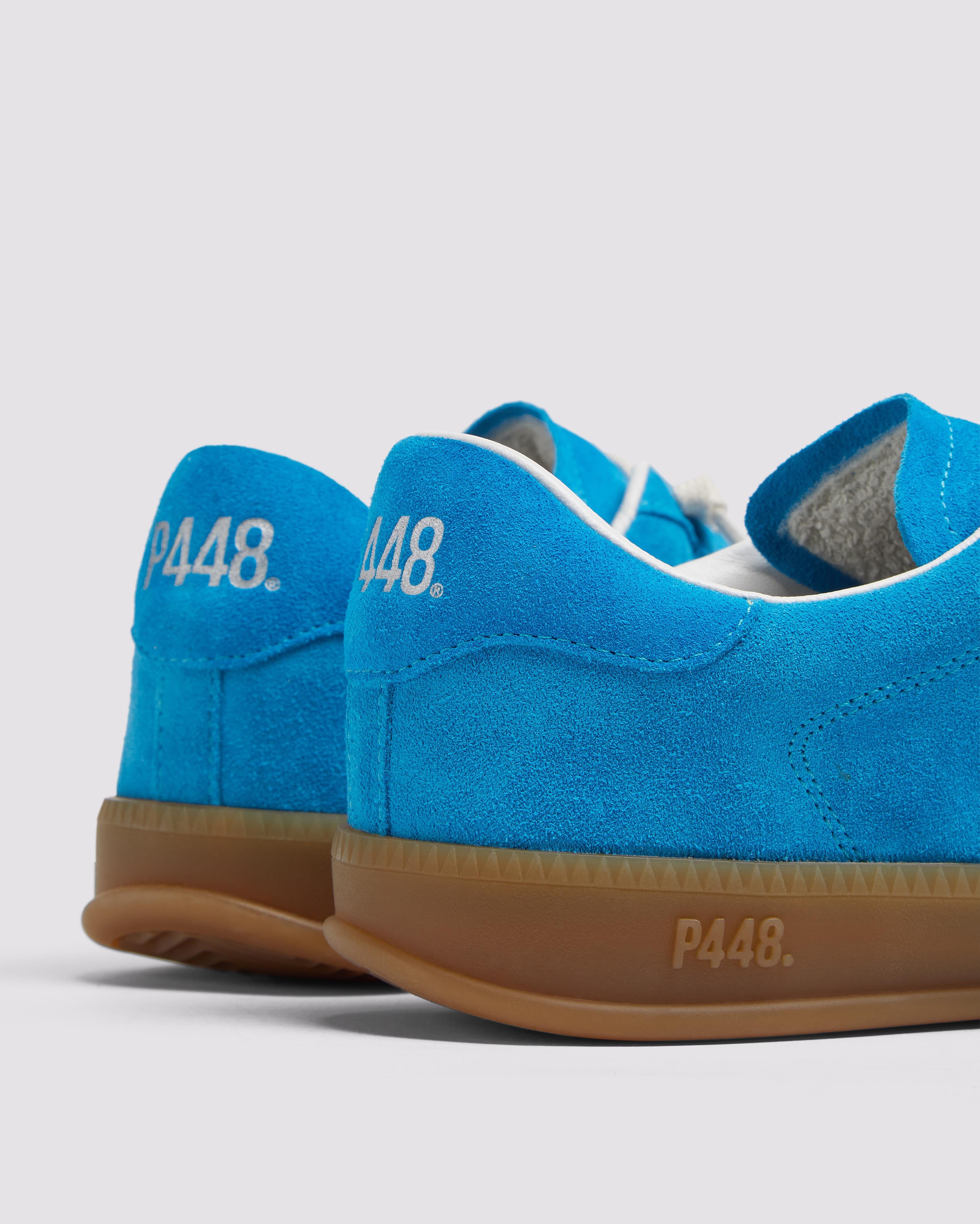 Monza Sea - Low-Top All Blue Suede Sneaker – P448®