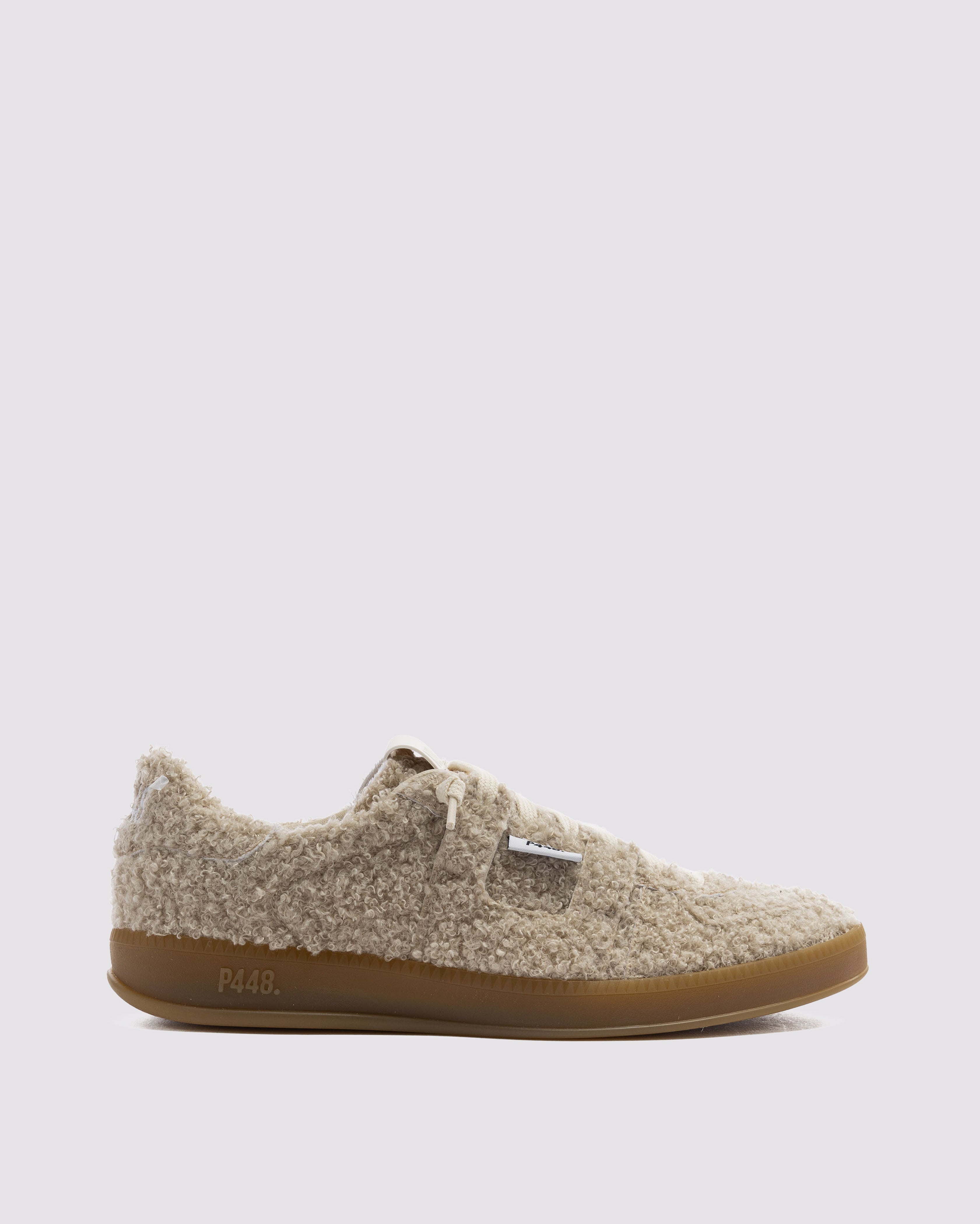 Monza Teddy - Women's Low-Top Cream Sherpa Sneaker – P448®