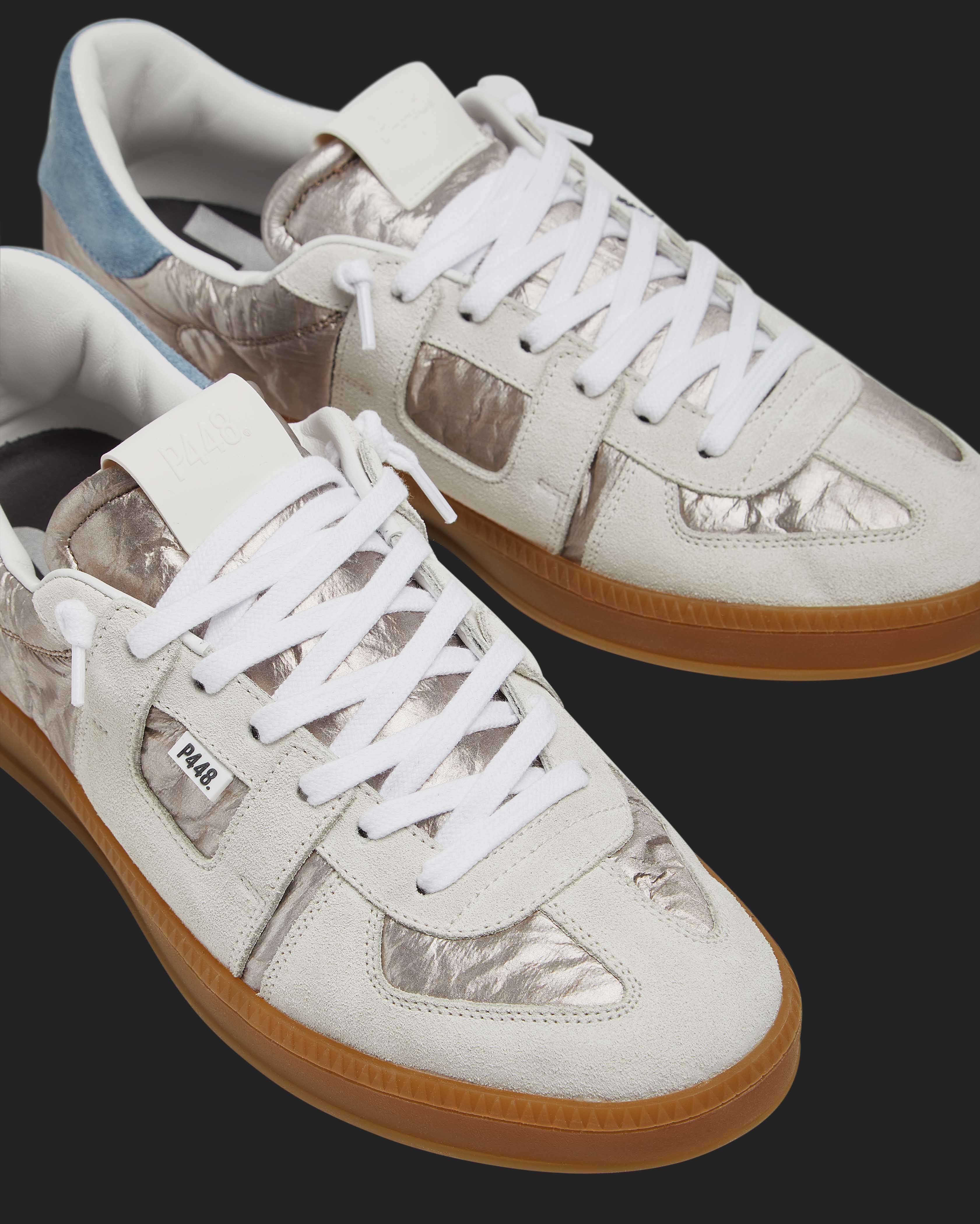 Monza Galaxy/Grey - Women's Low-Top Silver Iridescent Sneaker – P448®