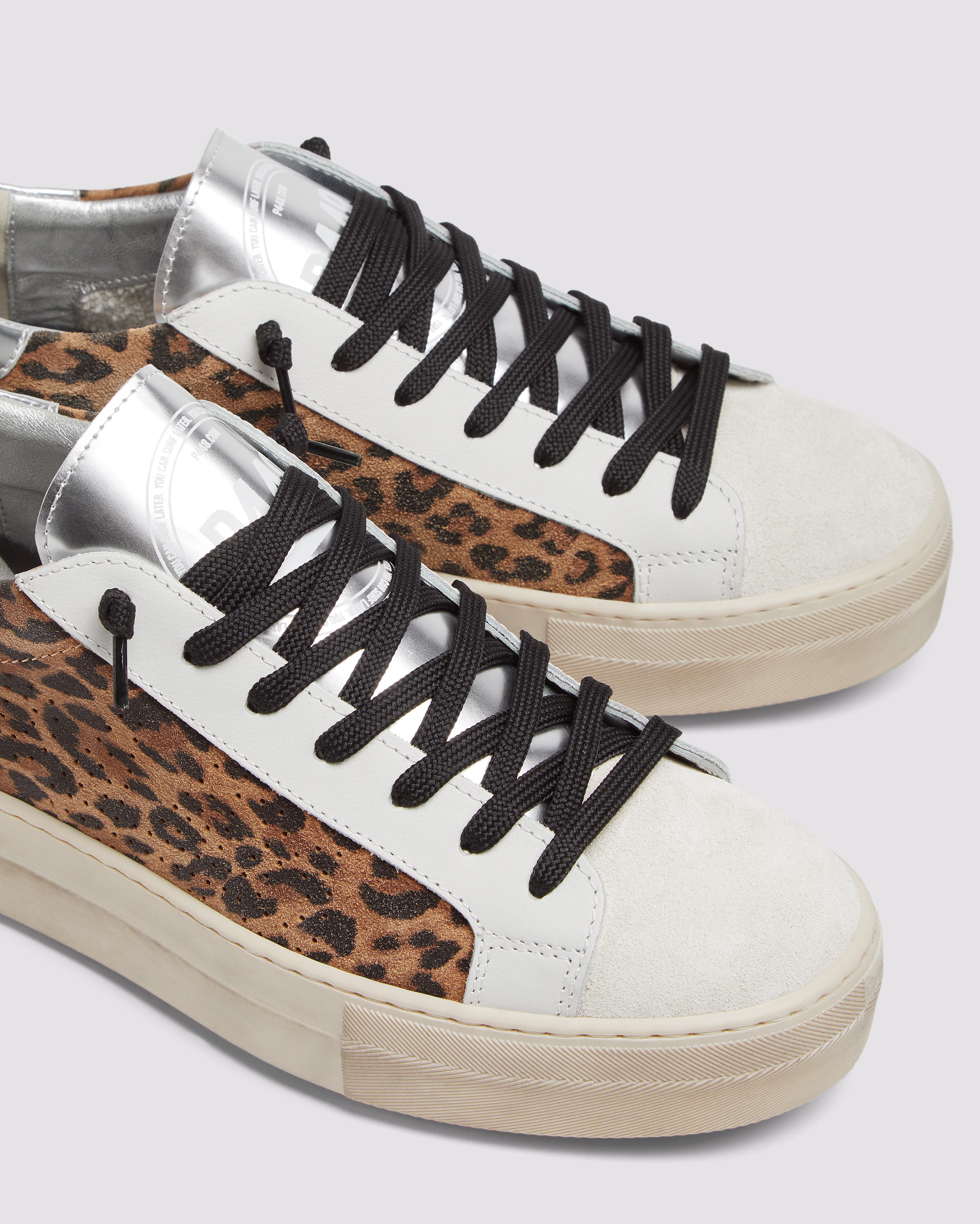Thea Leopard/Silver - Women's Platform Leopard Sneaker – P448®