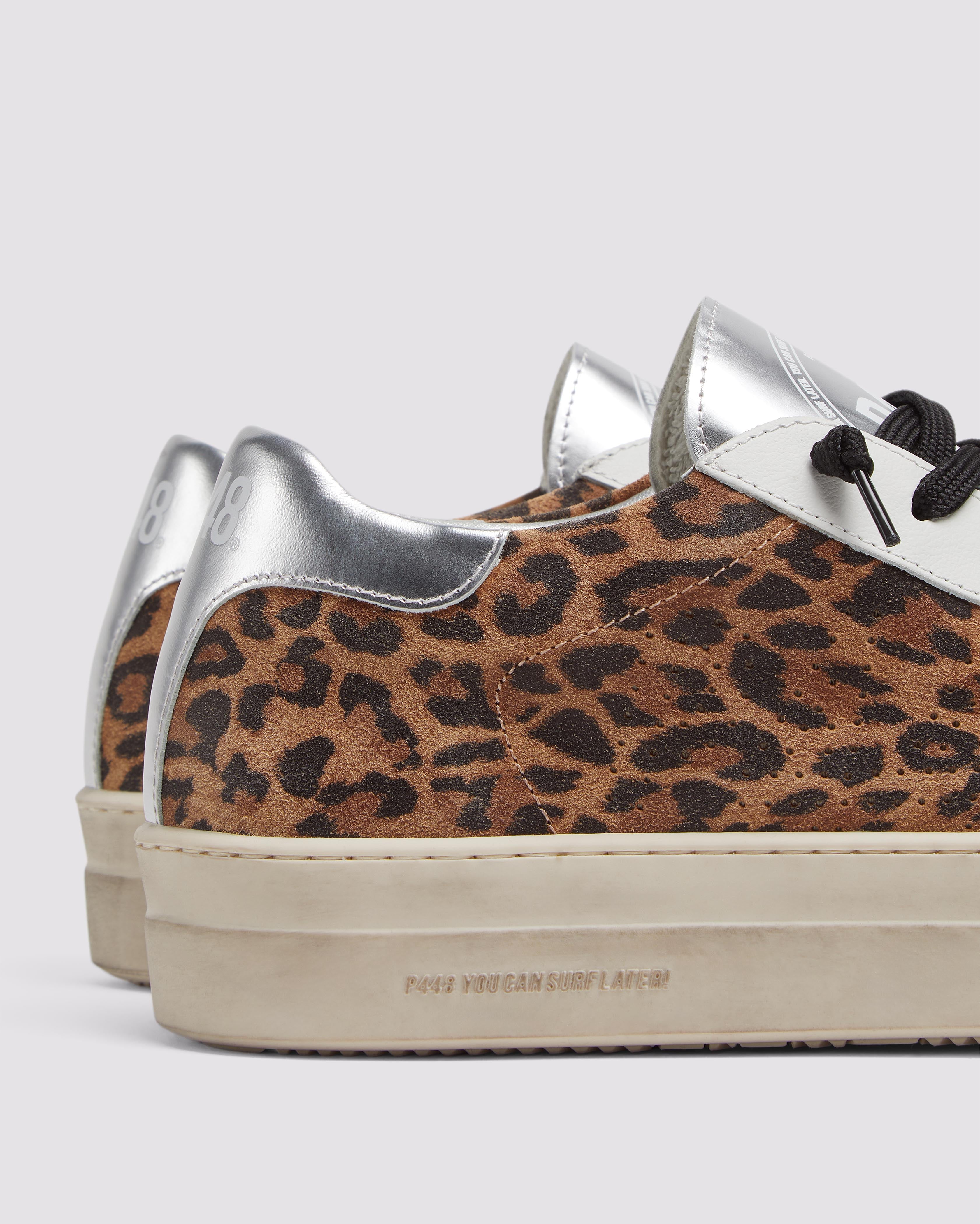 Thea Leopard/Silver - Women's Platform Leopard Sneaker – P448®