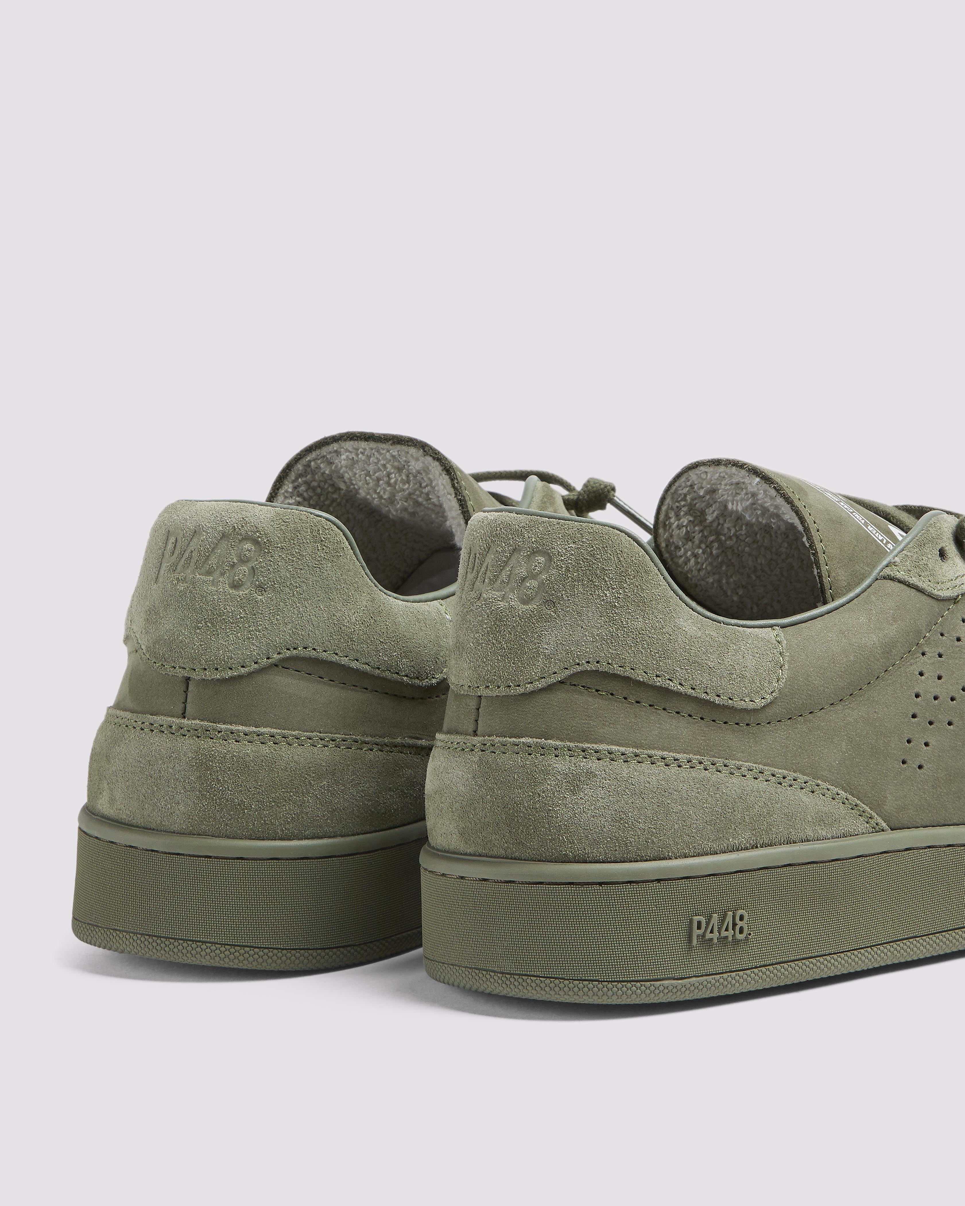 Vert All Green - Low-Top Army Green Nubuck & Suede Sneaker – P448®