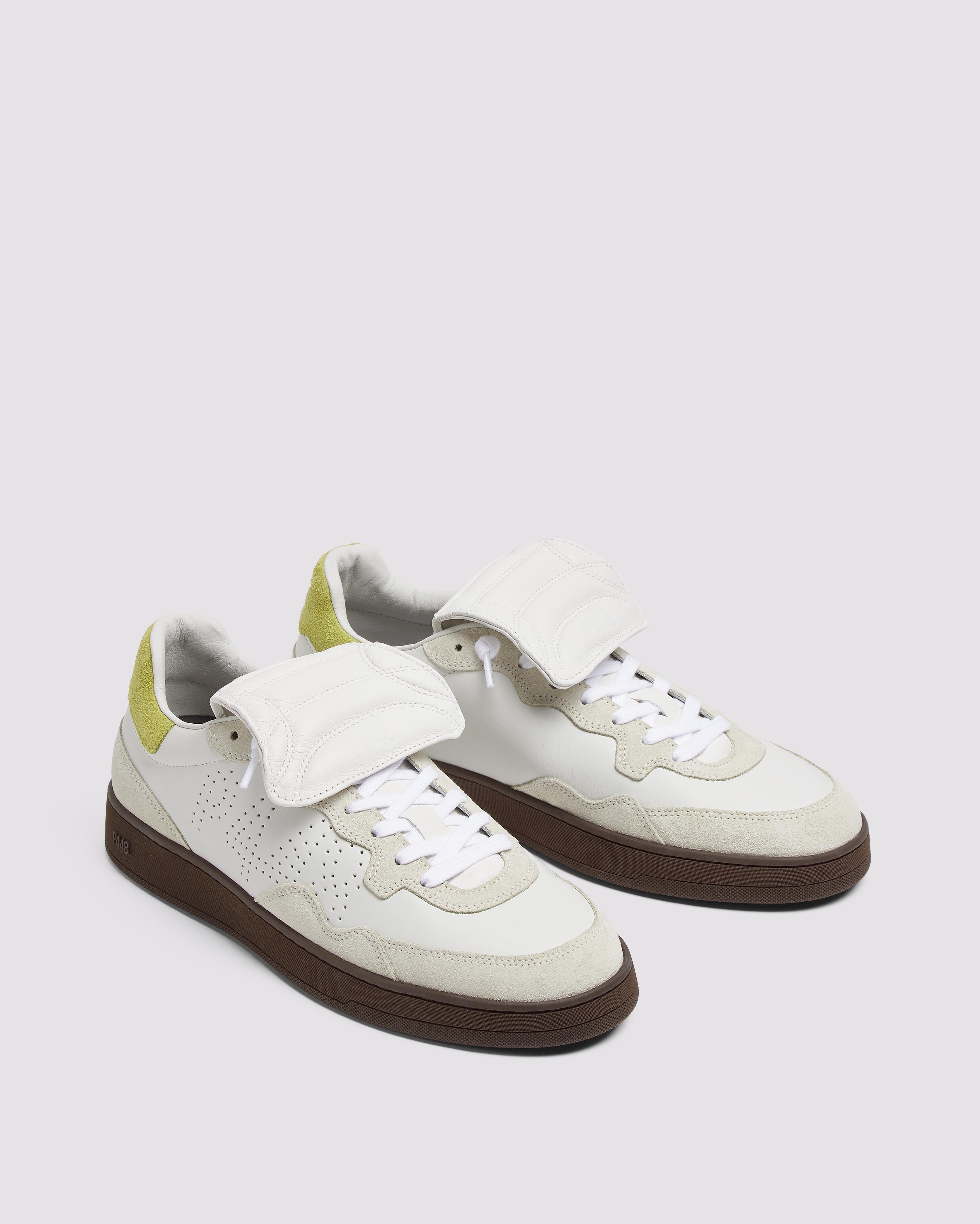 Vert Ball White - Low-Top Long Tongue White Leather Sneaker – P448®