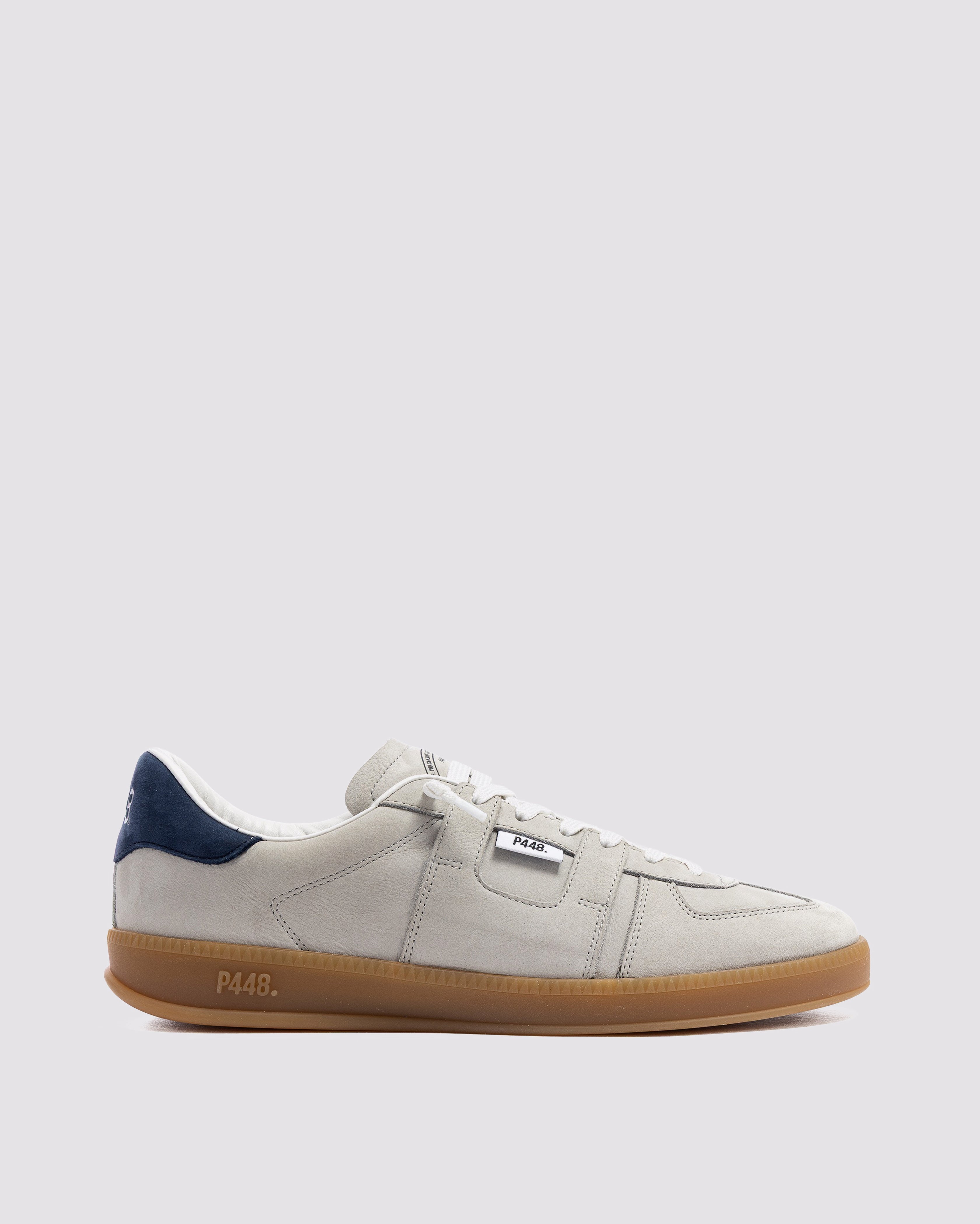 Monza Grey/Navy - Men's Low-Top Leather Sneaker – P448®