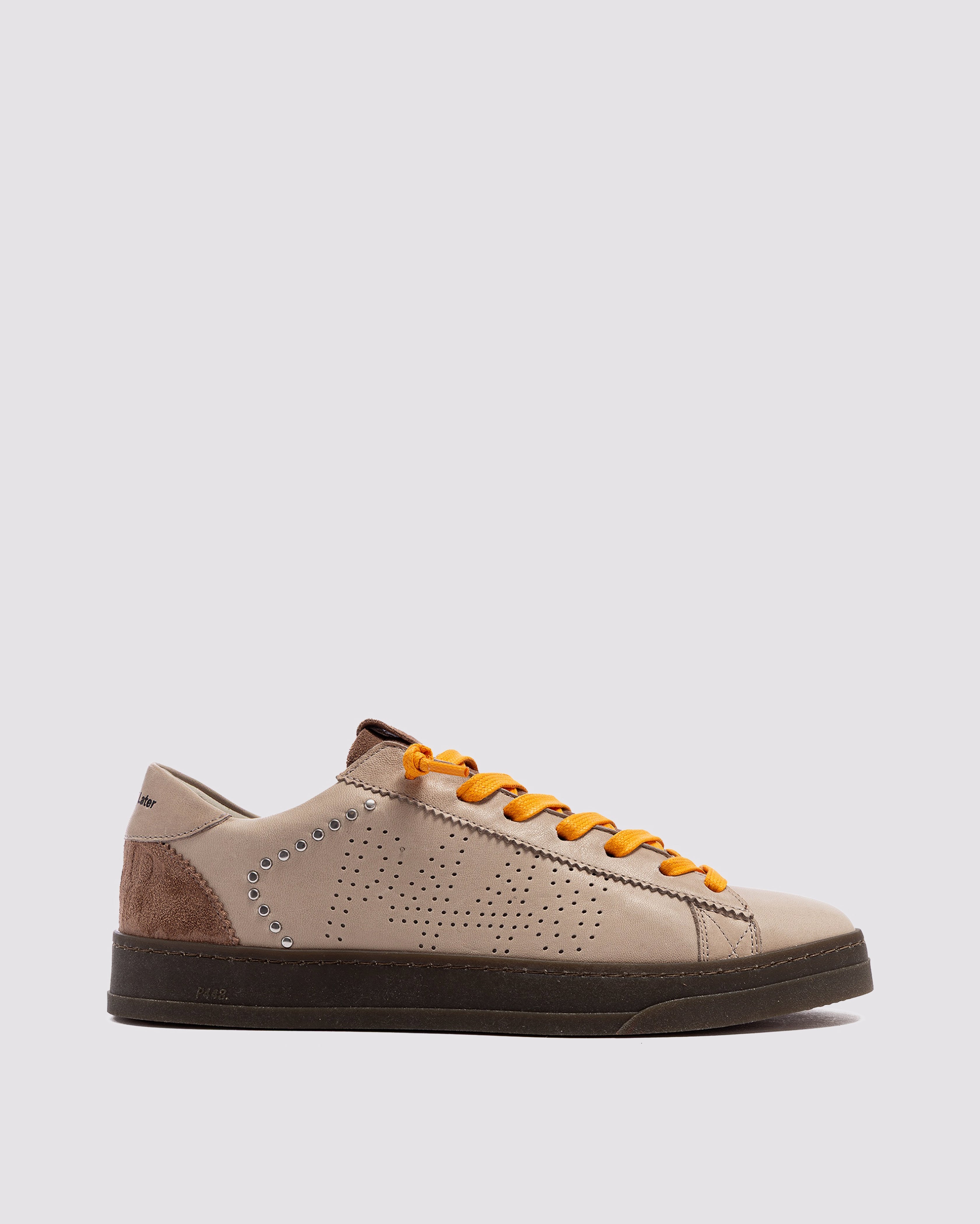 Jack Neon Blue - Men's Low-Top White Leather Sneaker – P448®