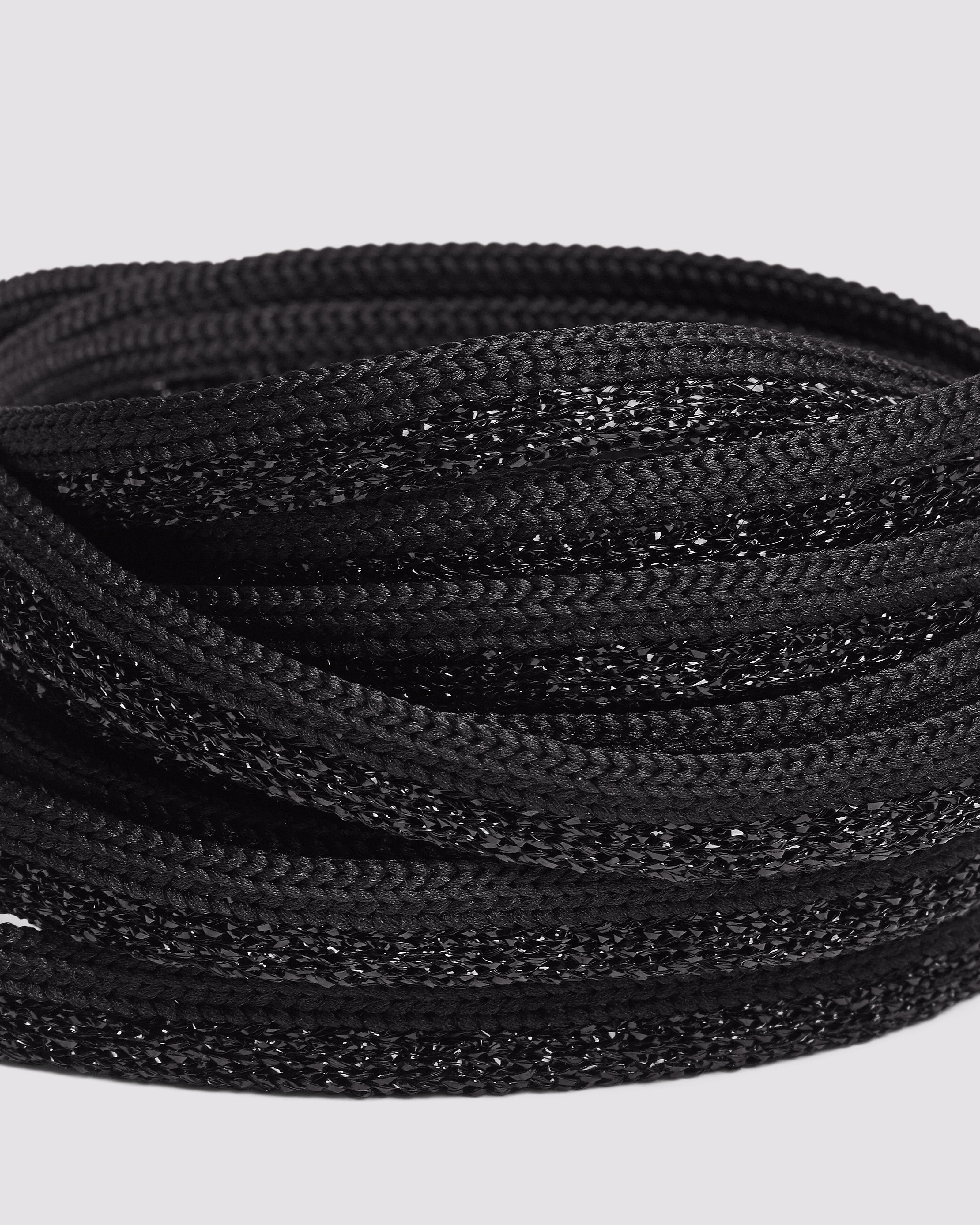 Shoelaces Black Glitter