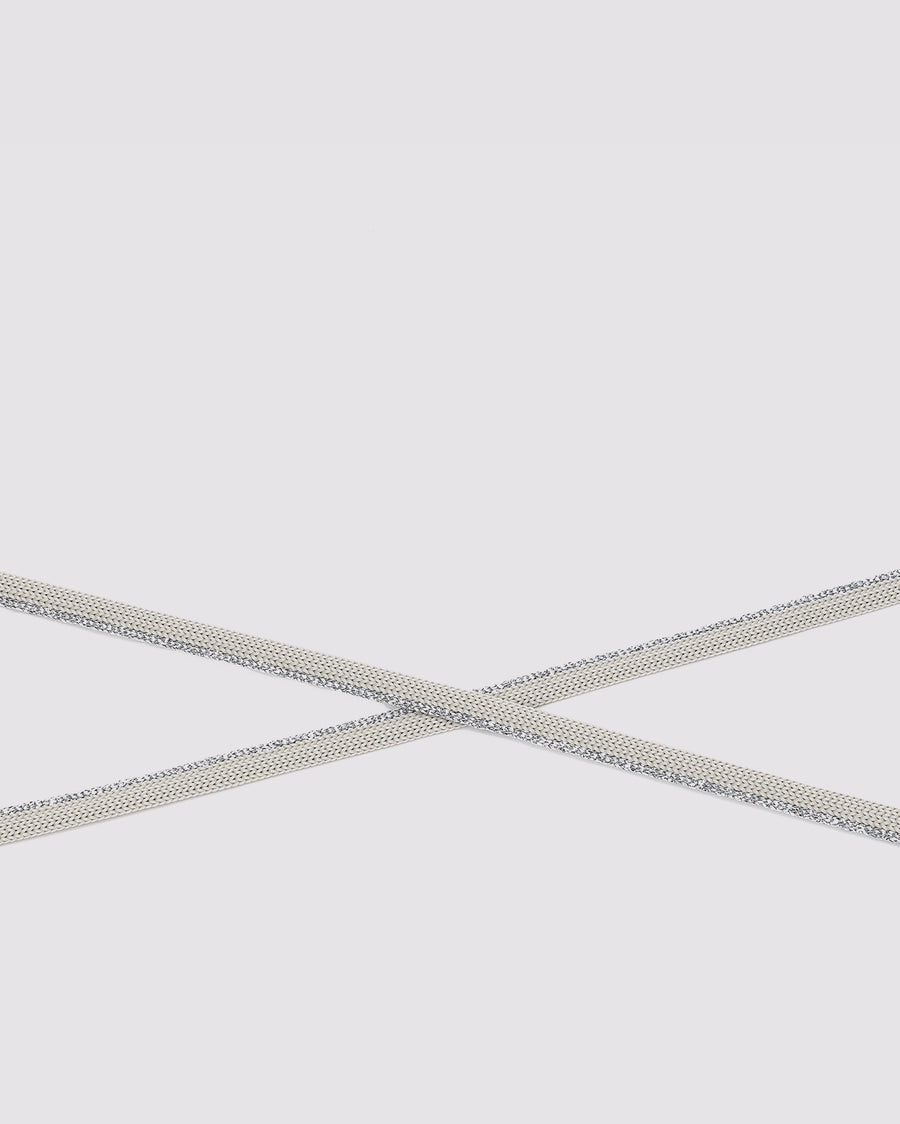 Shoelaces Silver Sparkle