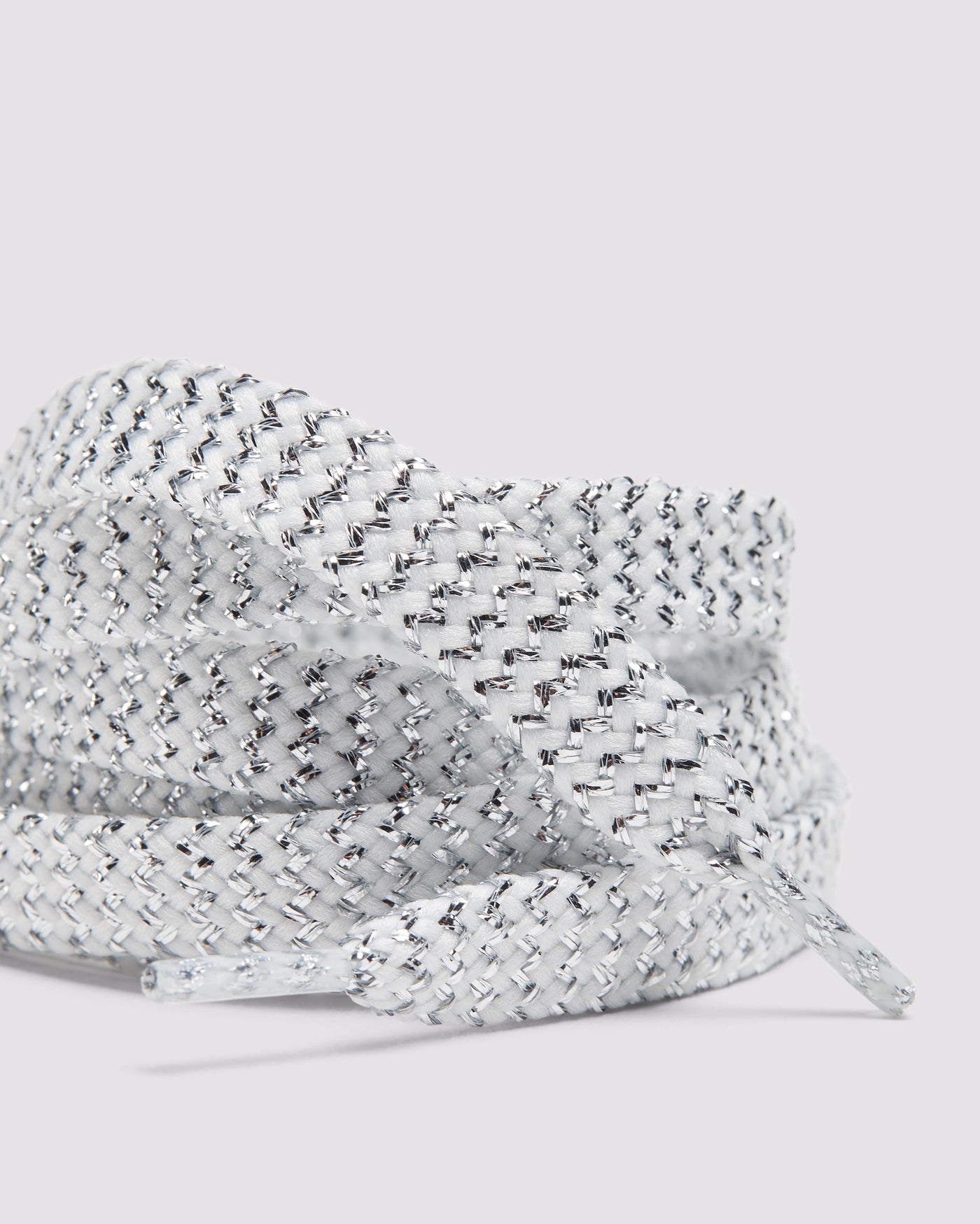 Shoelaces White Silver