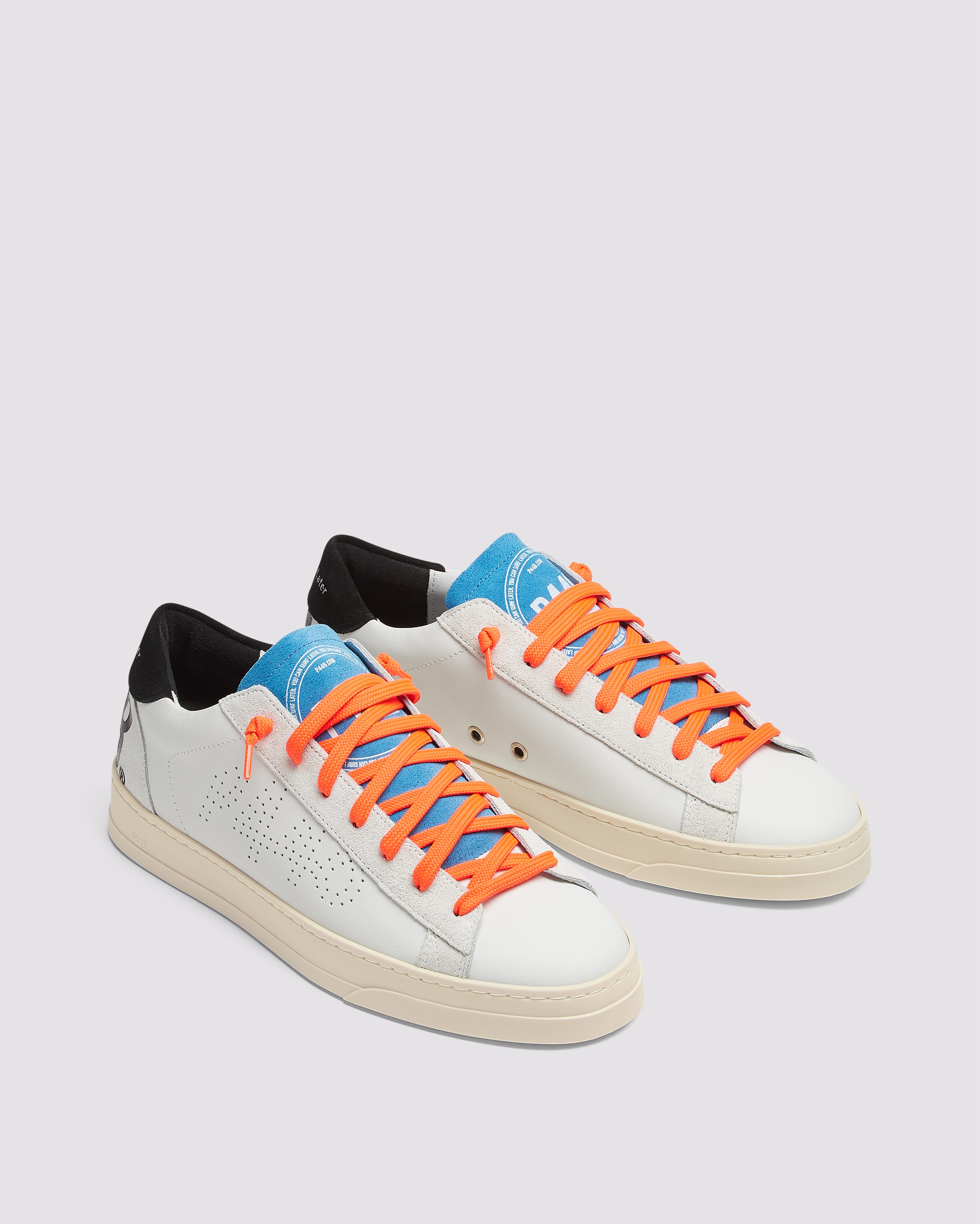 Sneaker Jack bianca/arancione neon – P448®