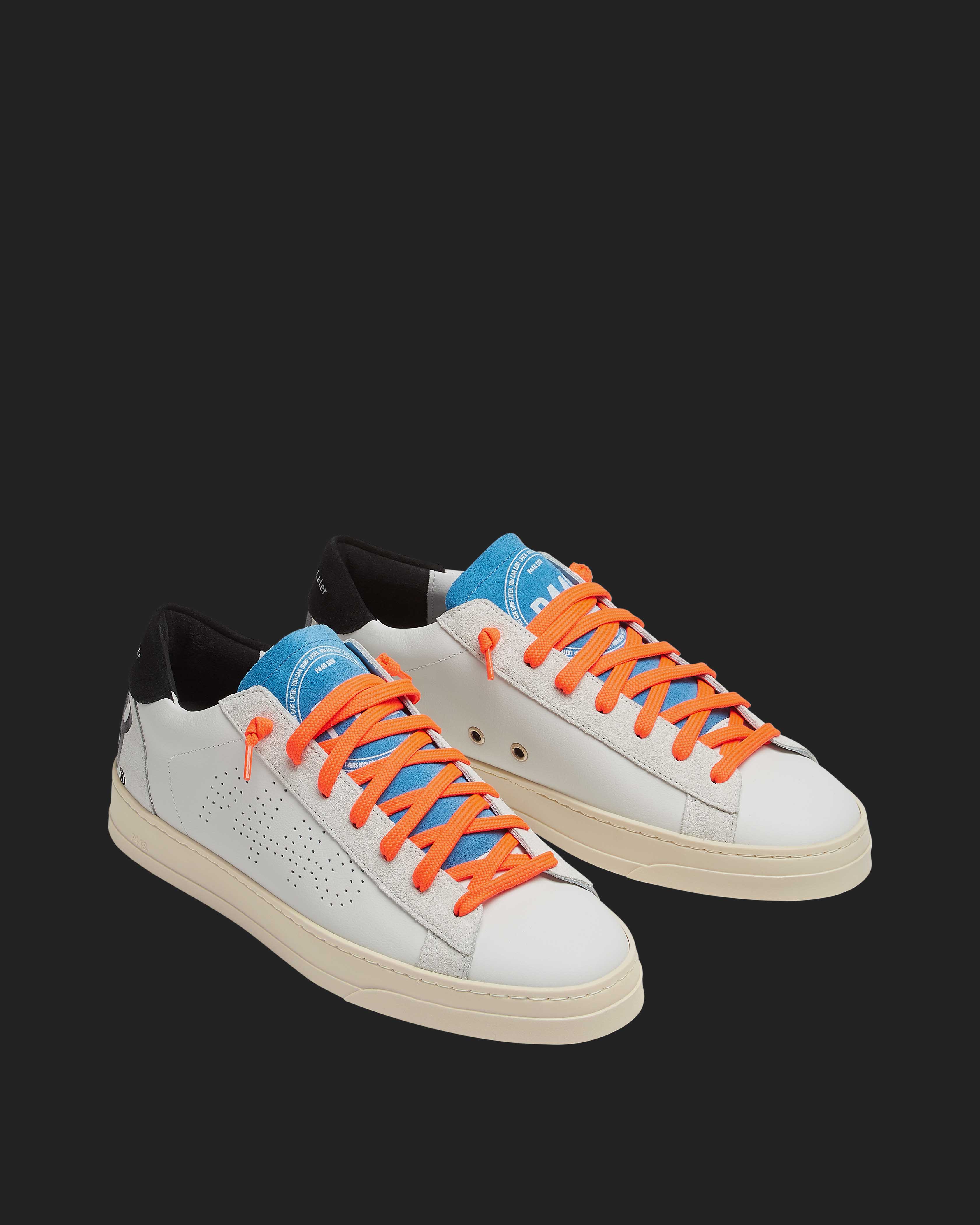 Sneaker Jack bianca/arancione neon – P448®