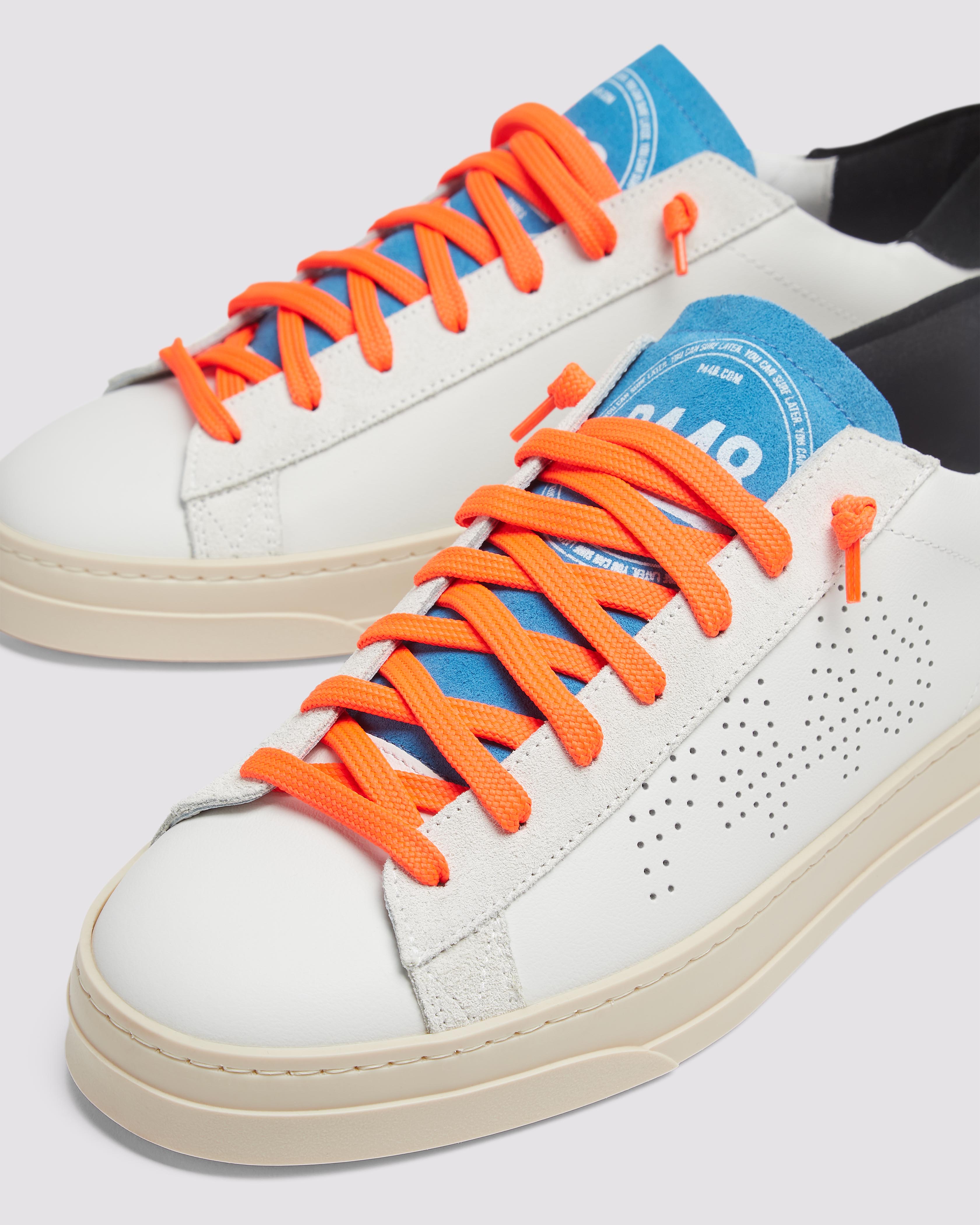 Sneaker Jack bianca/arancione neon – P448®