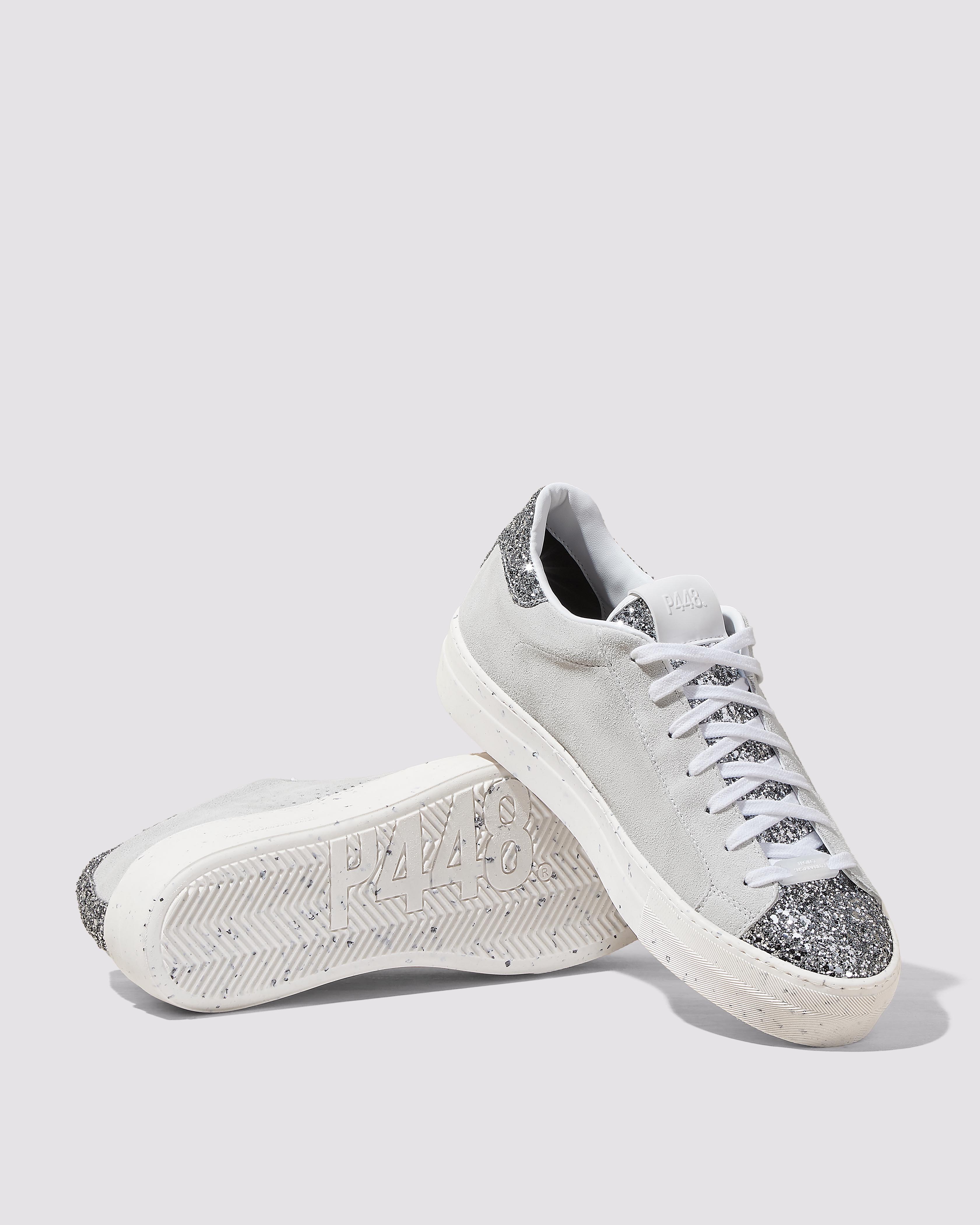 Thea Recycled White/Silver Sneaker – P448®