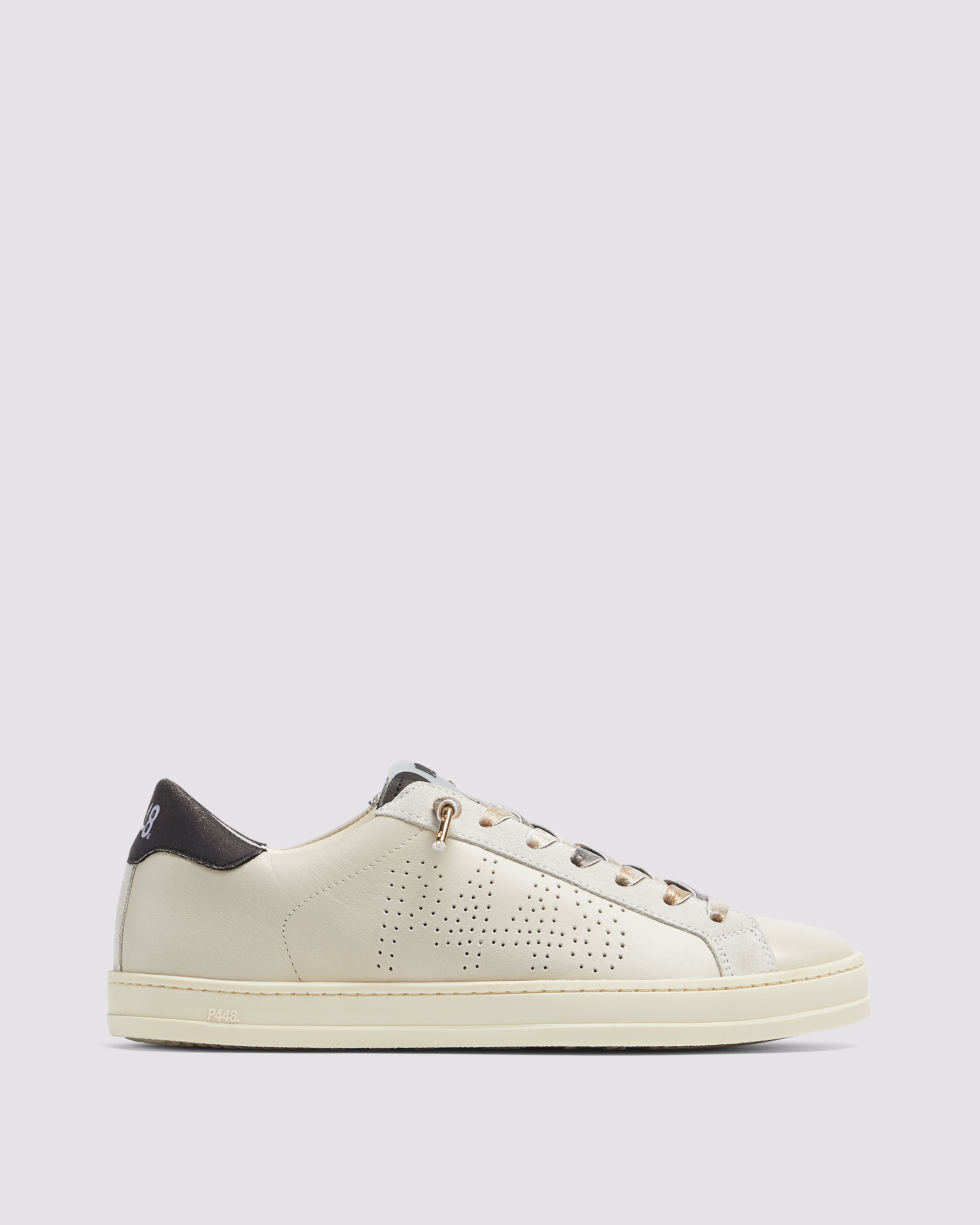 John Glitter - Grey - Women's Low-Top White Glitter Sneaker – P448®