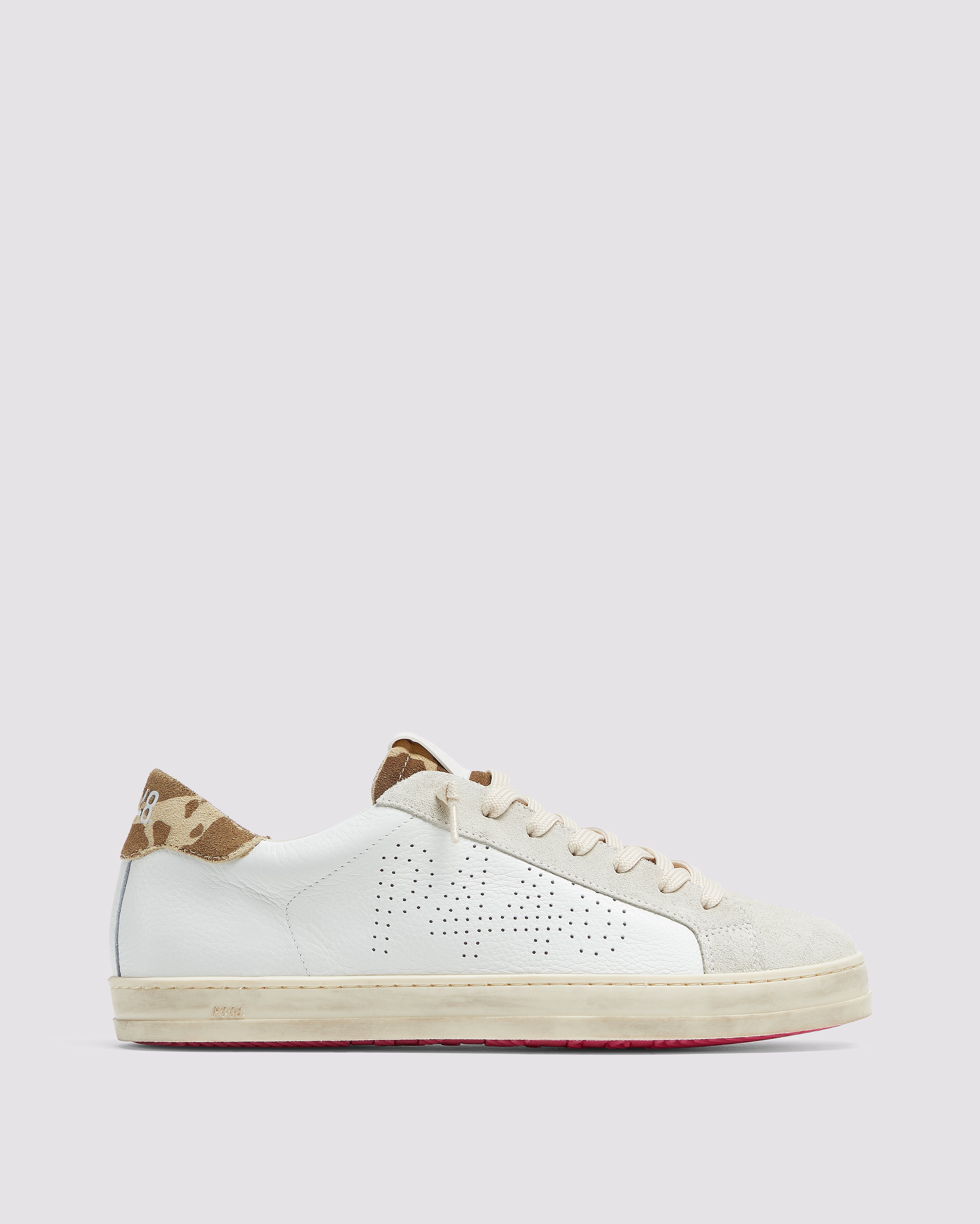 John Nest - White - Women's Low-Top White Leather Sneaker – P448®
