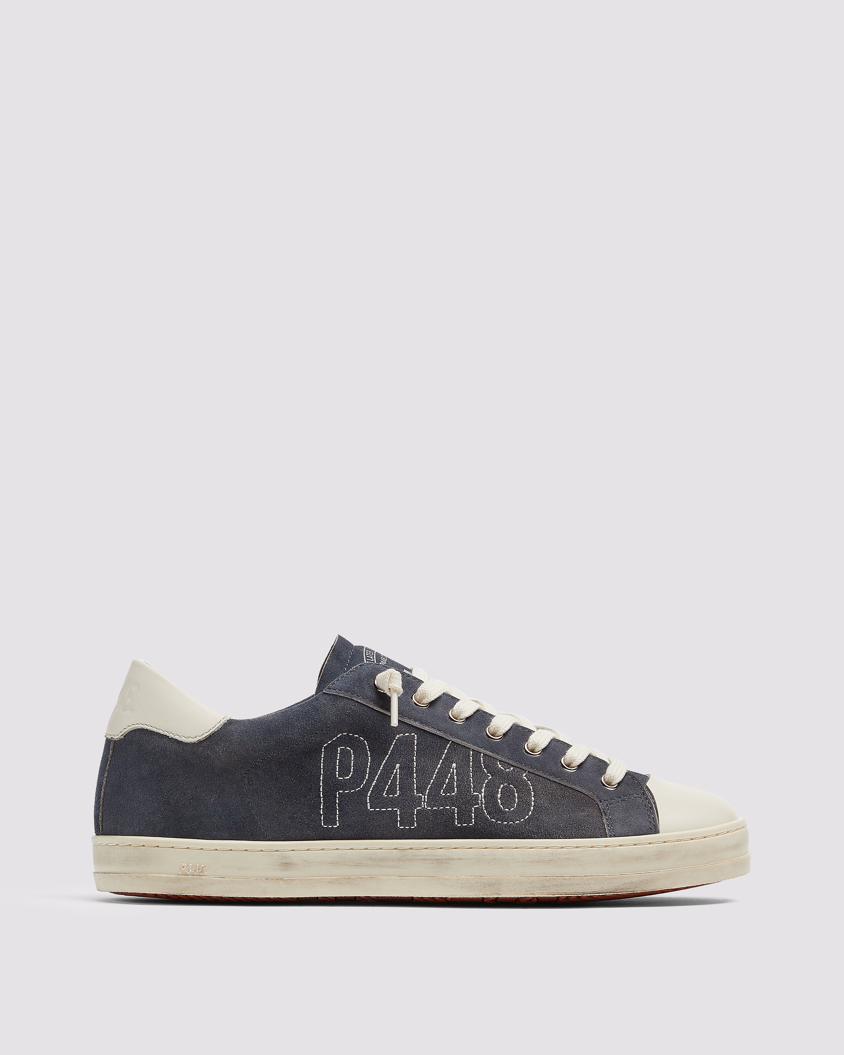 しいページ John Slate - Men's Low-Top Grey Nubuck Leather Sneaker – P448®