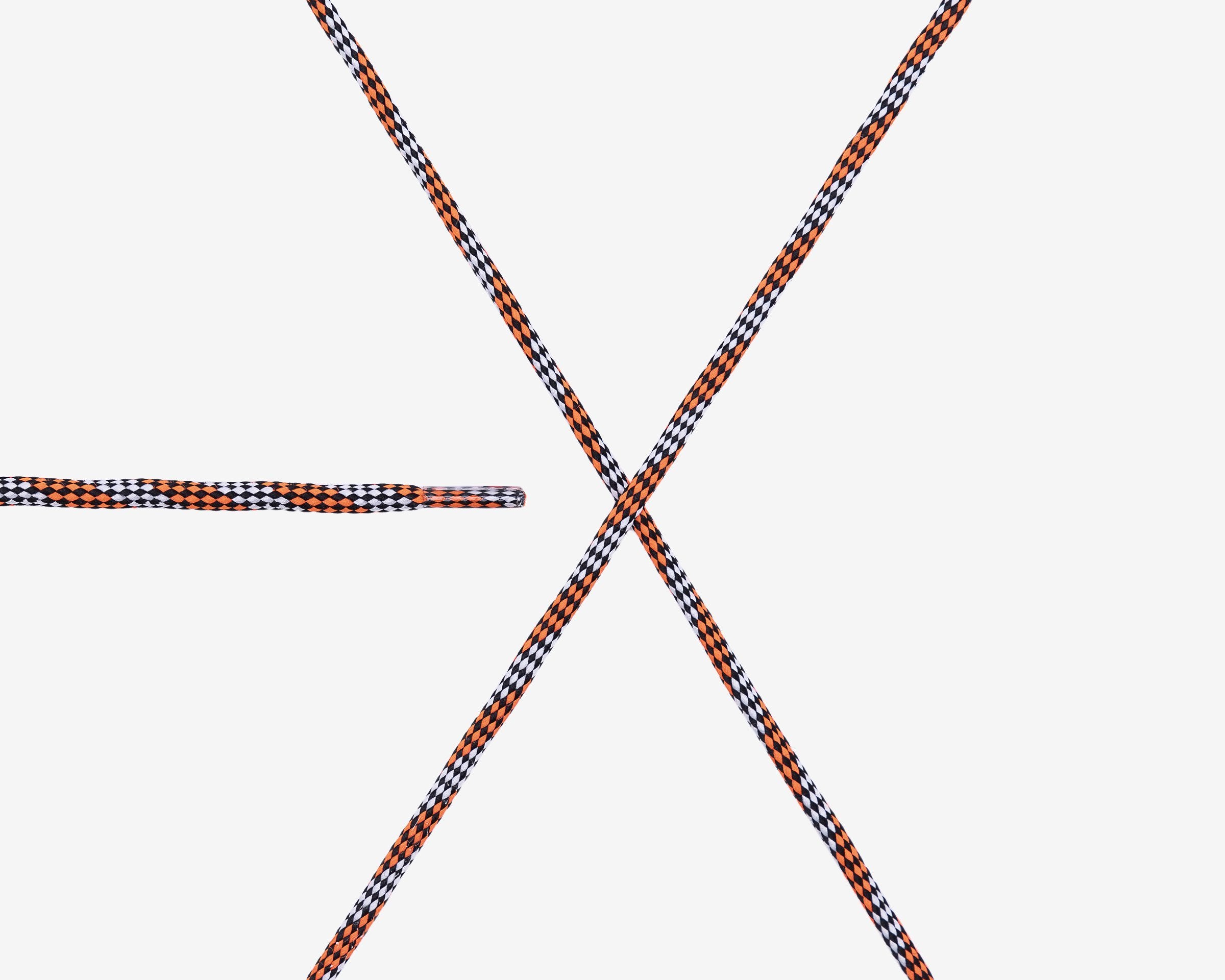 Shoelaces Orange Checkered